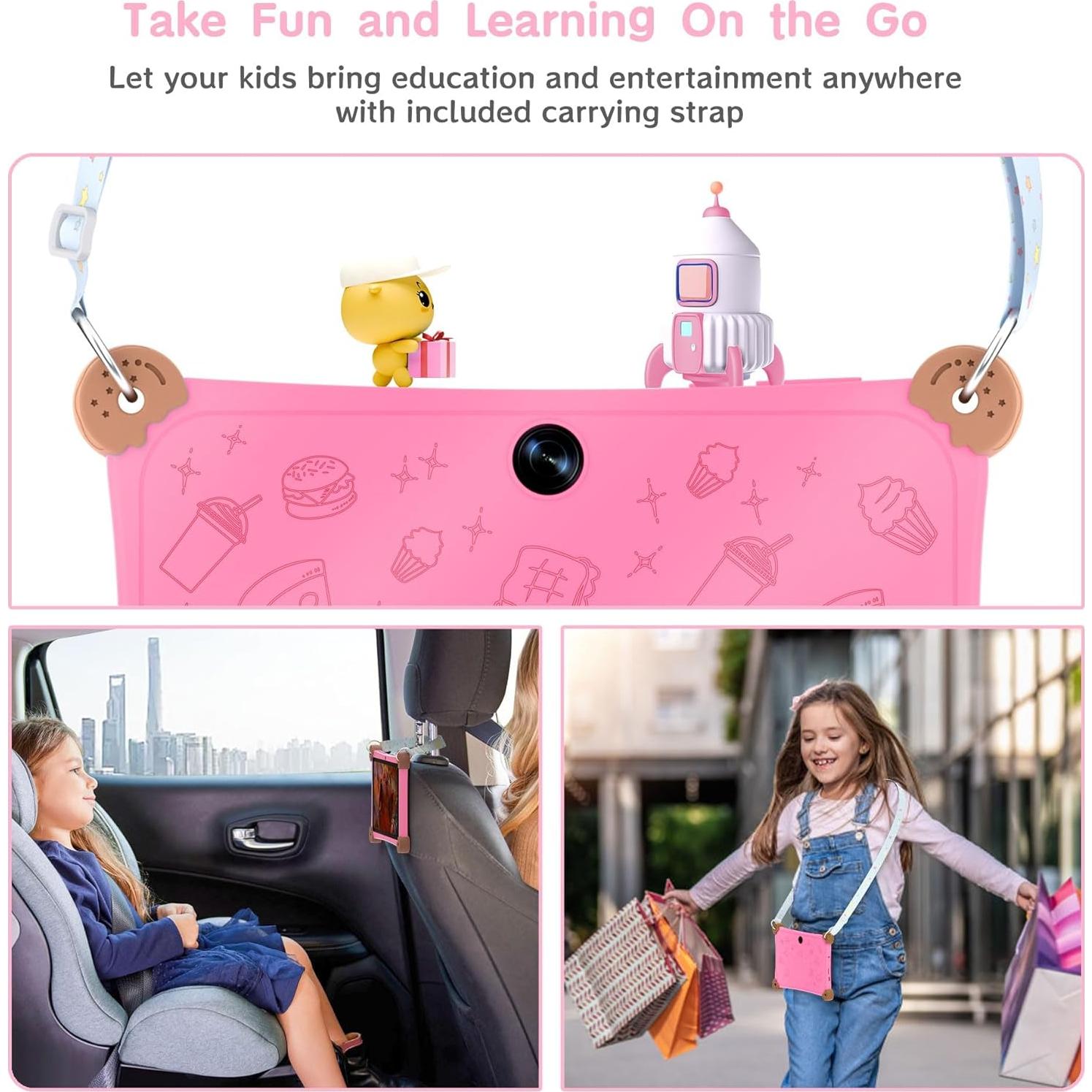 Tableta Android para Niños Topsand 8" Rosa 6GB 32GB WiFi 6