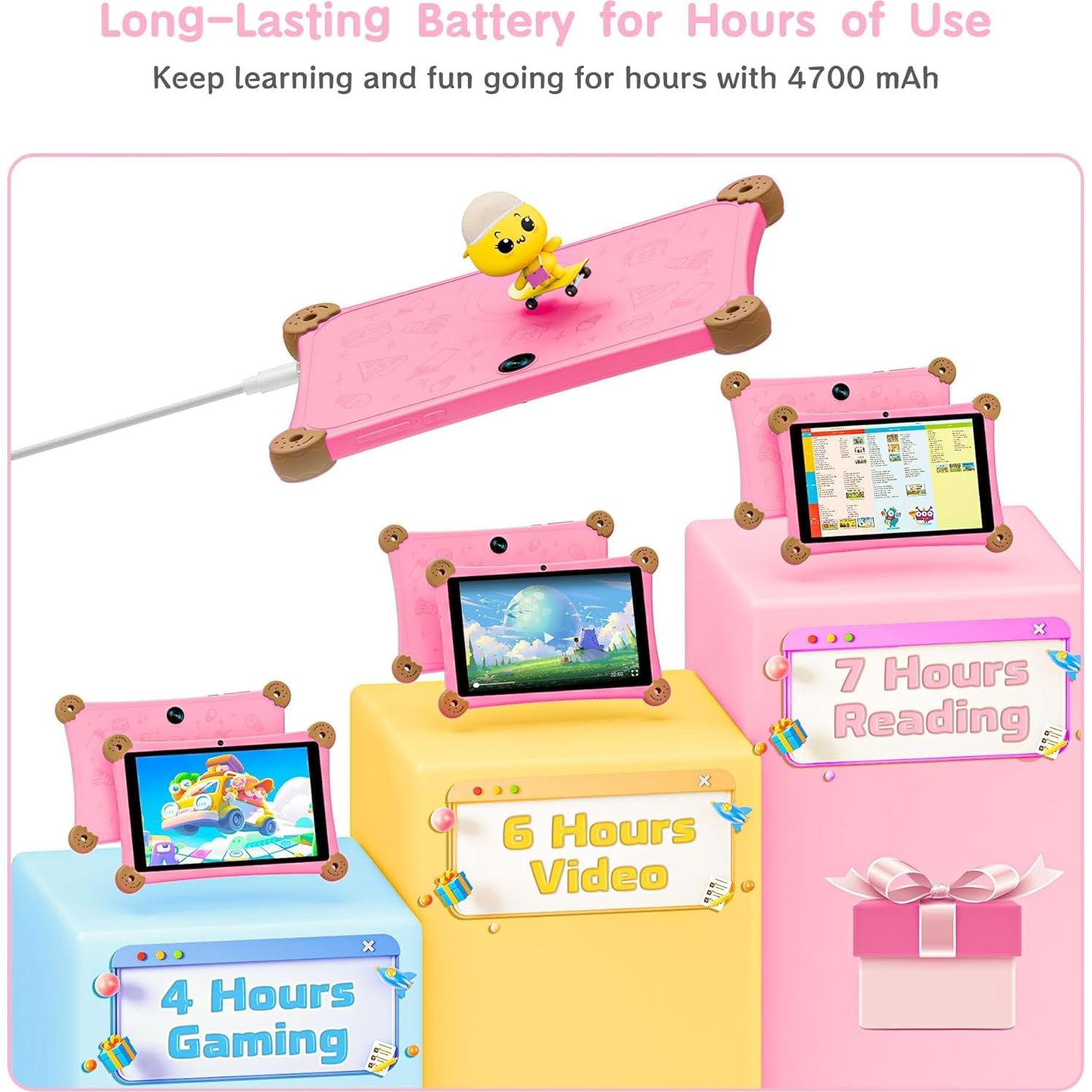 Tableta Android para Niños Topsand 8" Rosa 6GB 32GB WiFi 6