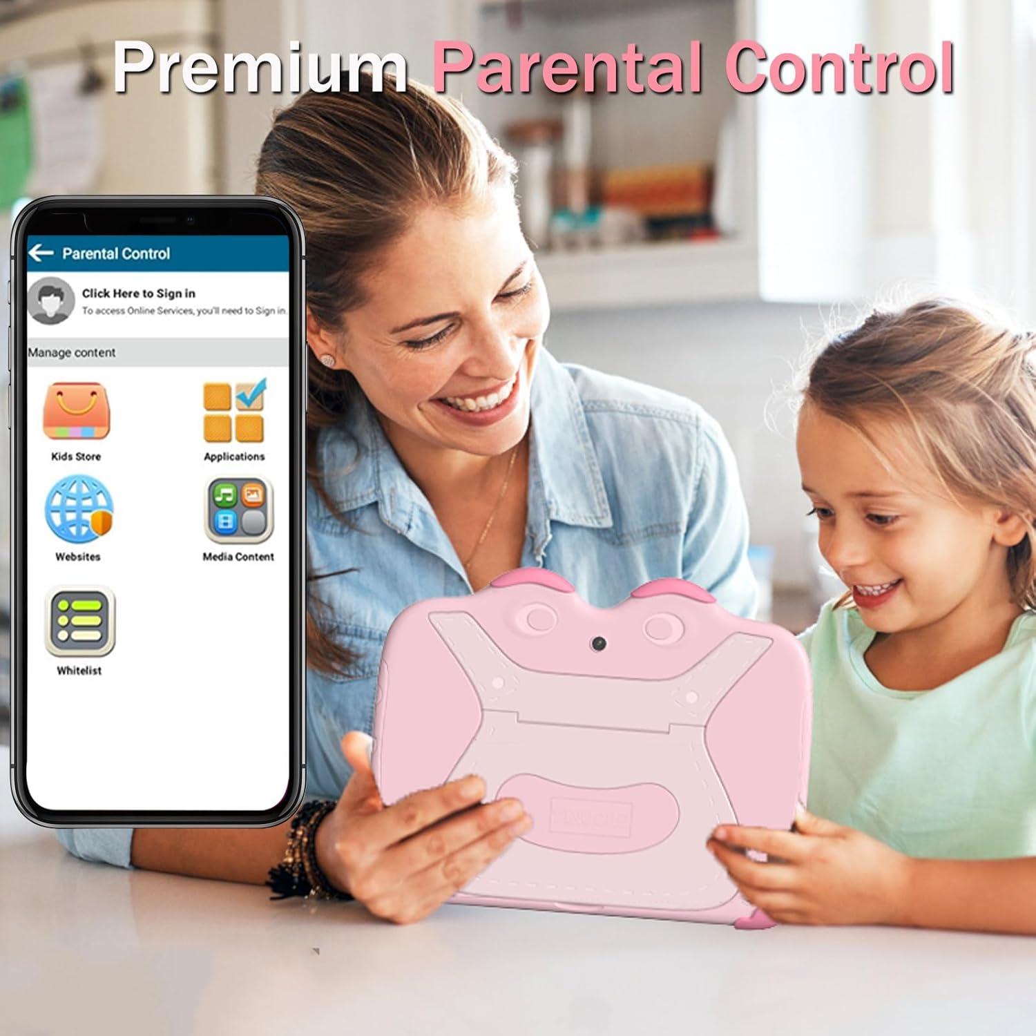 Tableta YINOCHE F10 para Niños 10.1" Android 64GB Rosa