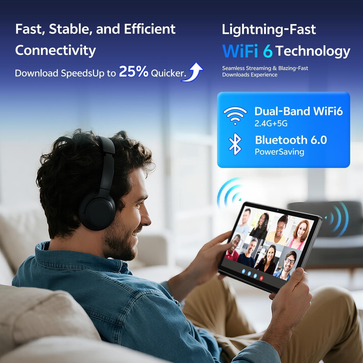 Tableta Android 15 SVITOO 10.1" 12GB RAM 64GB 1TB Expandible