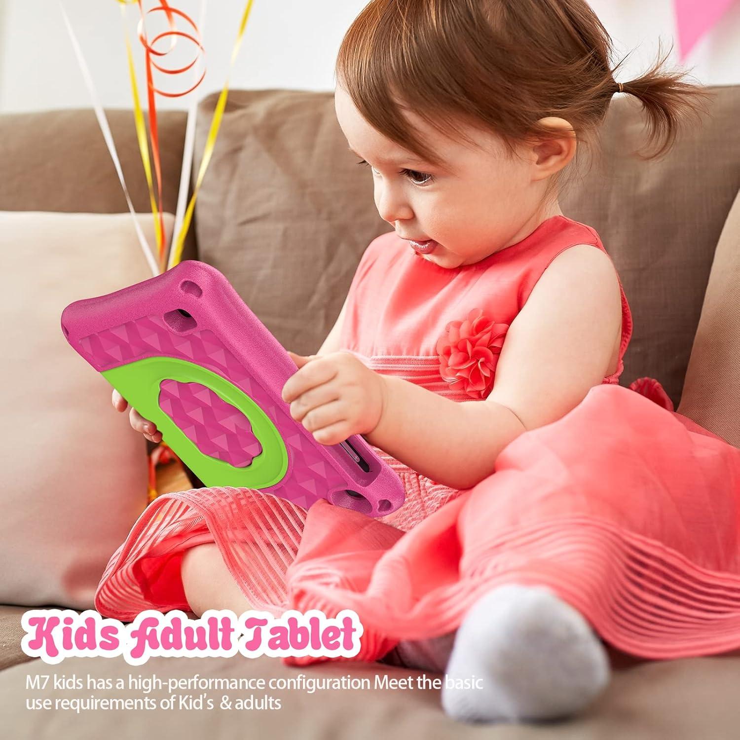 Tablet VASOUN M7 Kids 7" Android 13 32GB Rosa con Control Parental