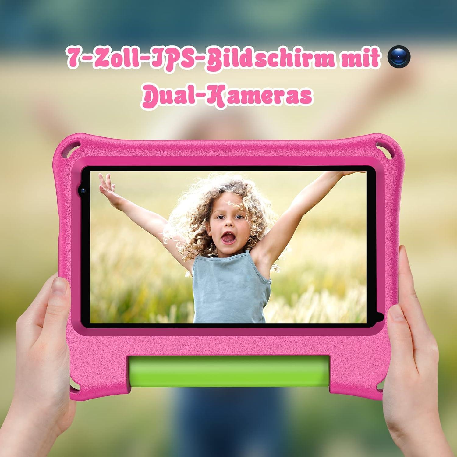 Tablet VASOUN M7 Kids 7" Android 13 32GB Rosa con Control Parental