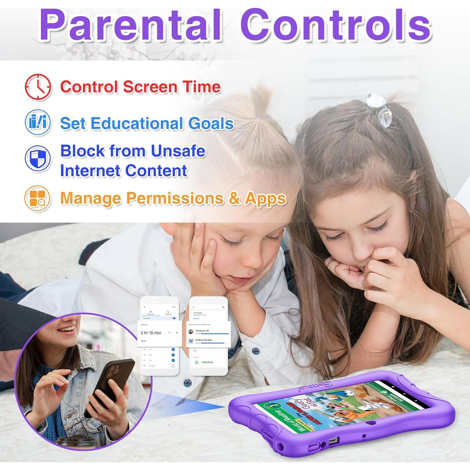 Tableta Contixo V9A para Niños 32GB 7" Android Morado