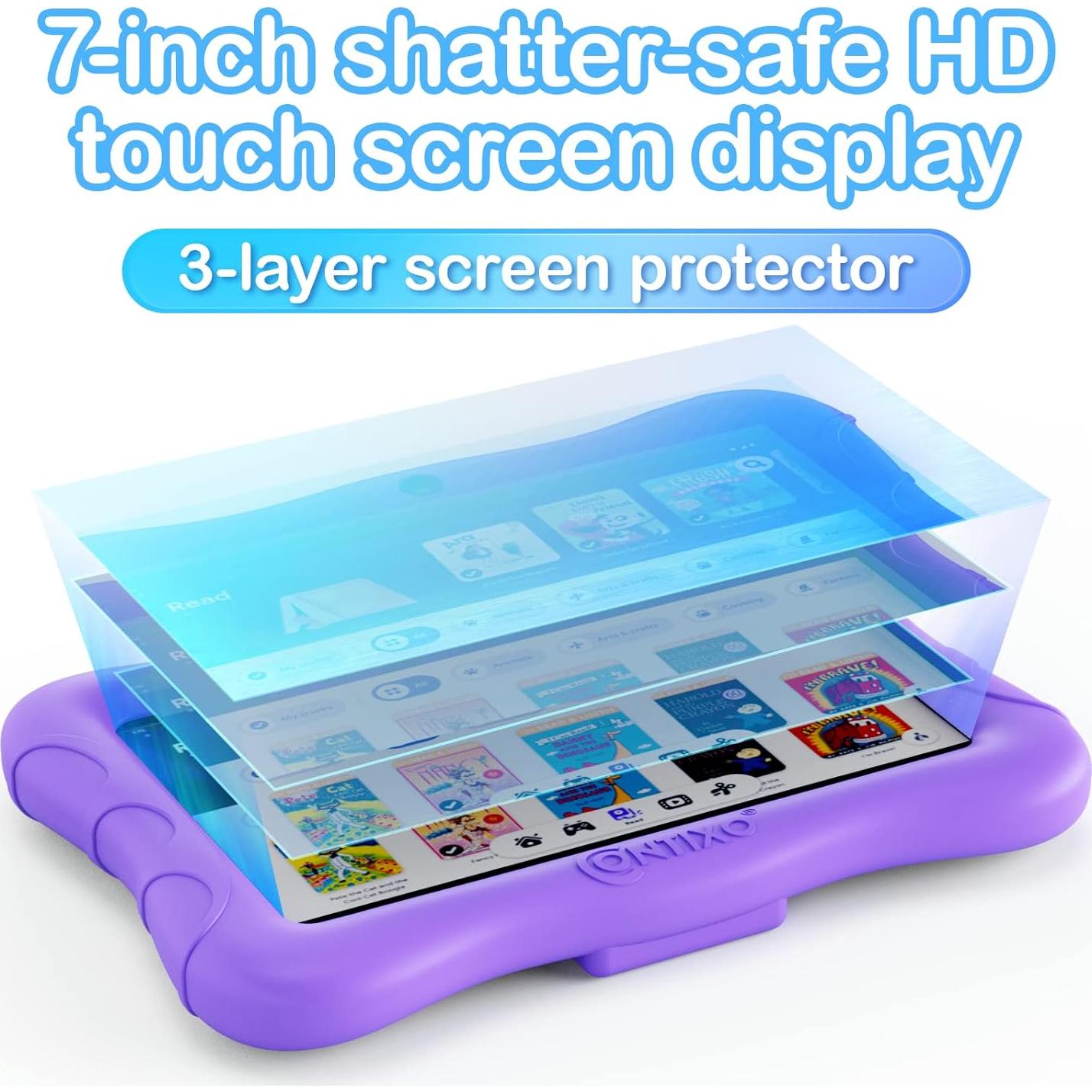 Tableta Contixo V9A para Niños 32GB 7" Android Morado