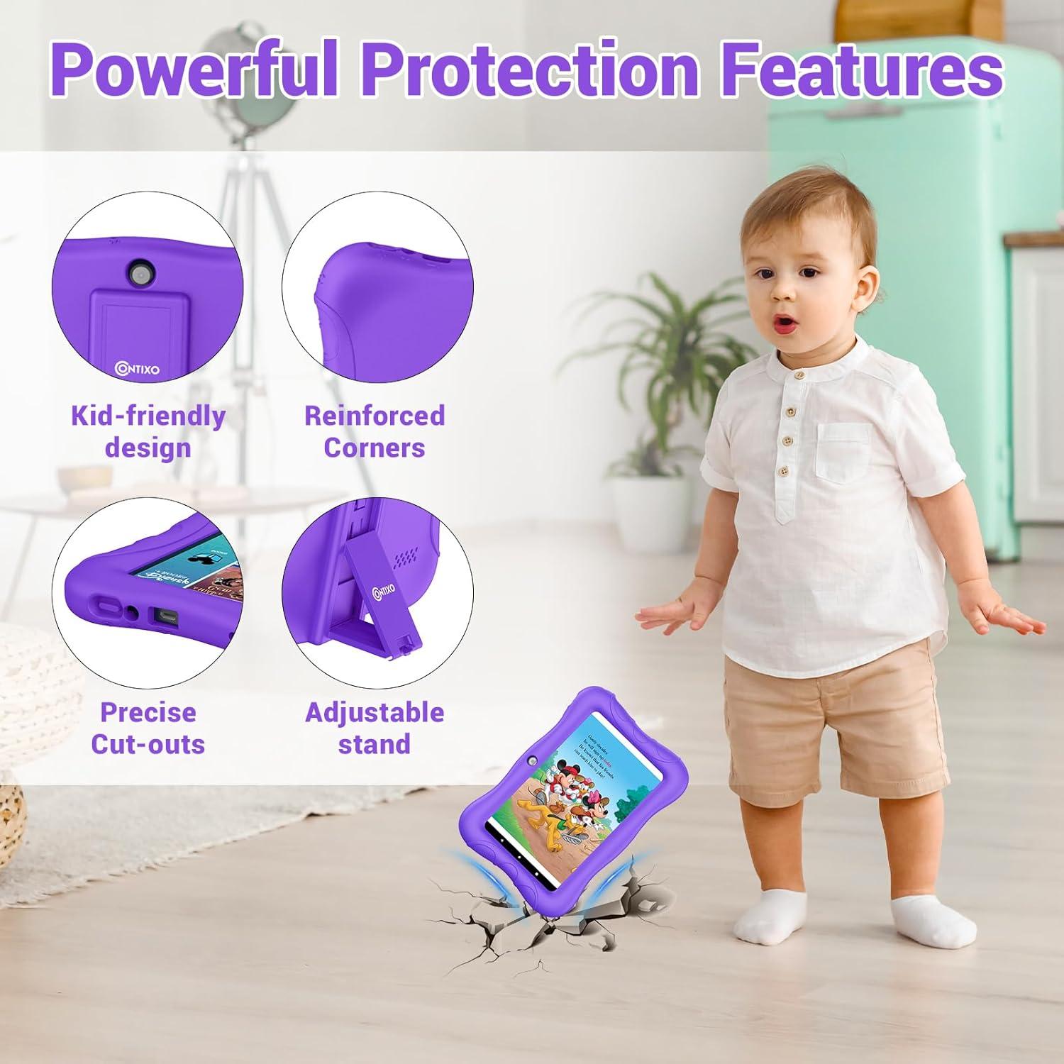 Tableta Contixo V9A para Niños 32GB 7" Android Morado