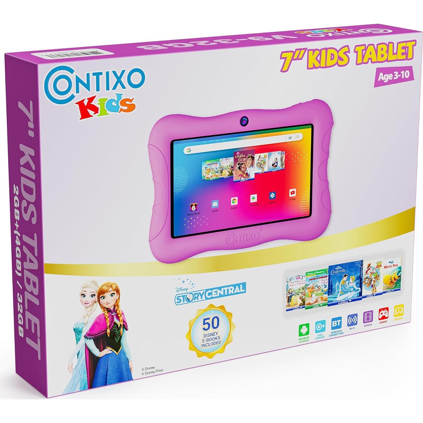 Tableta Contixo V9A para Niños 32GB 7" Android Morado