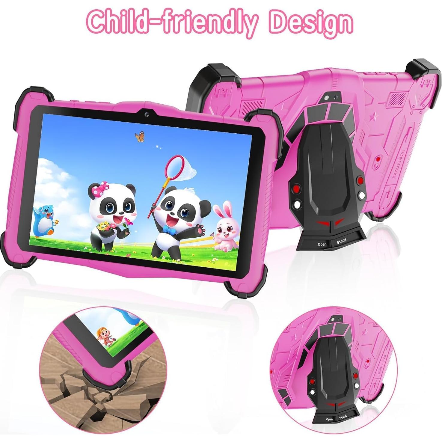 Tableta Android 14 Fivahiva 7" para Niños 8GB/64GB Rosa