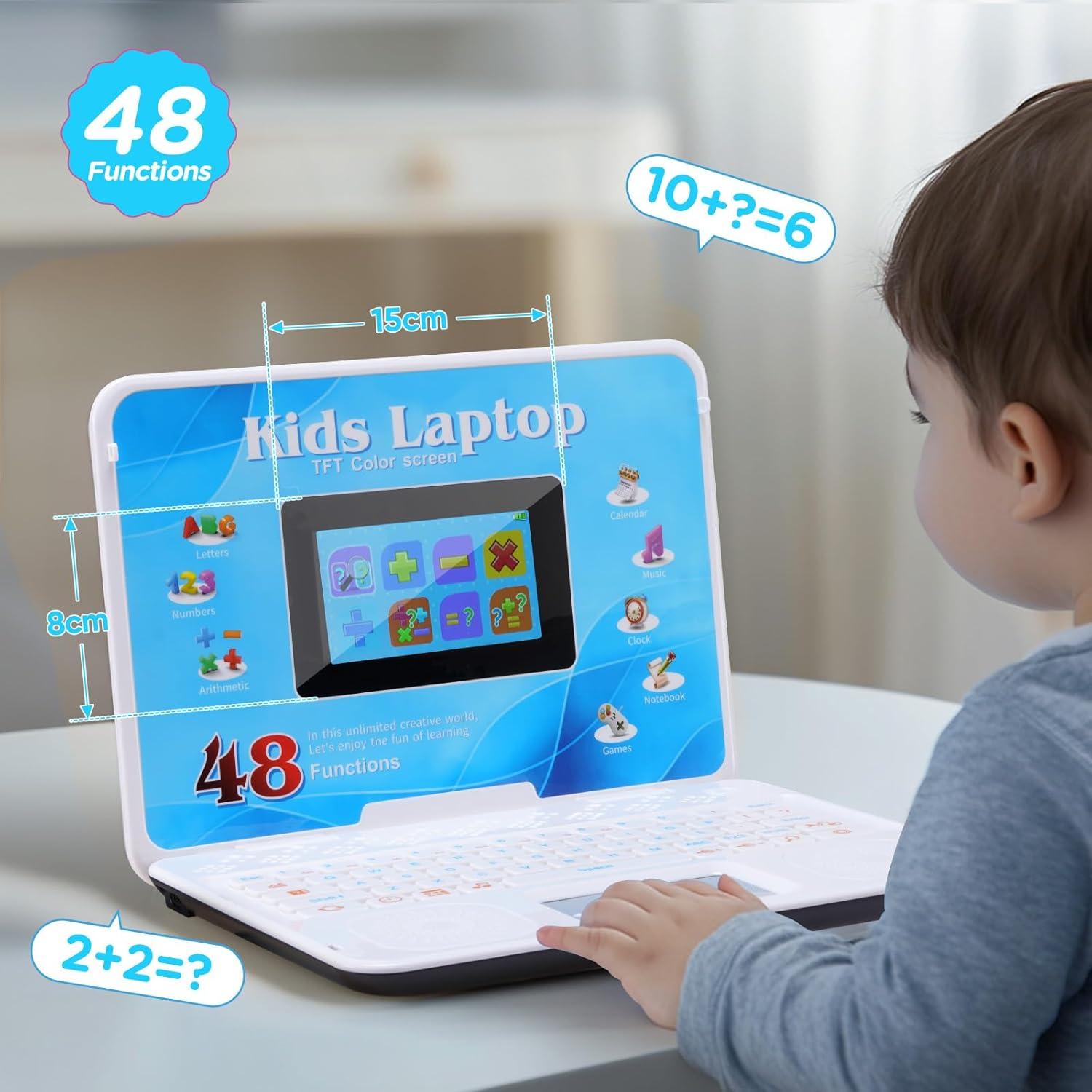 Laptop Educativa para Niños HAIOUMM con Pantalla Colorida 10.9 cm