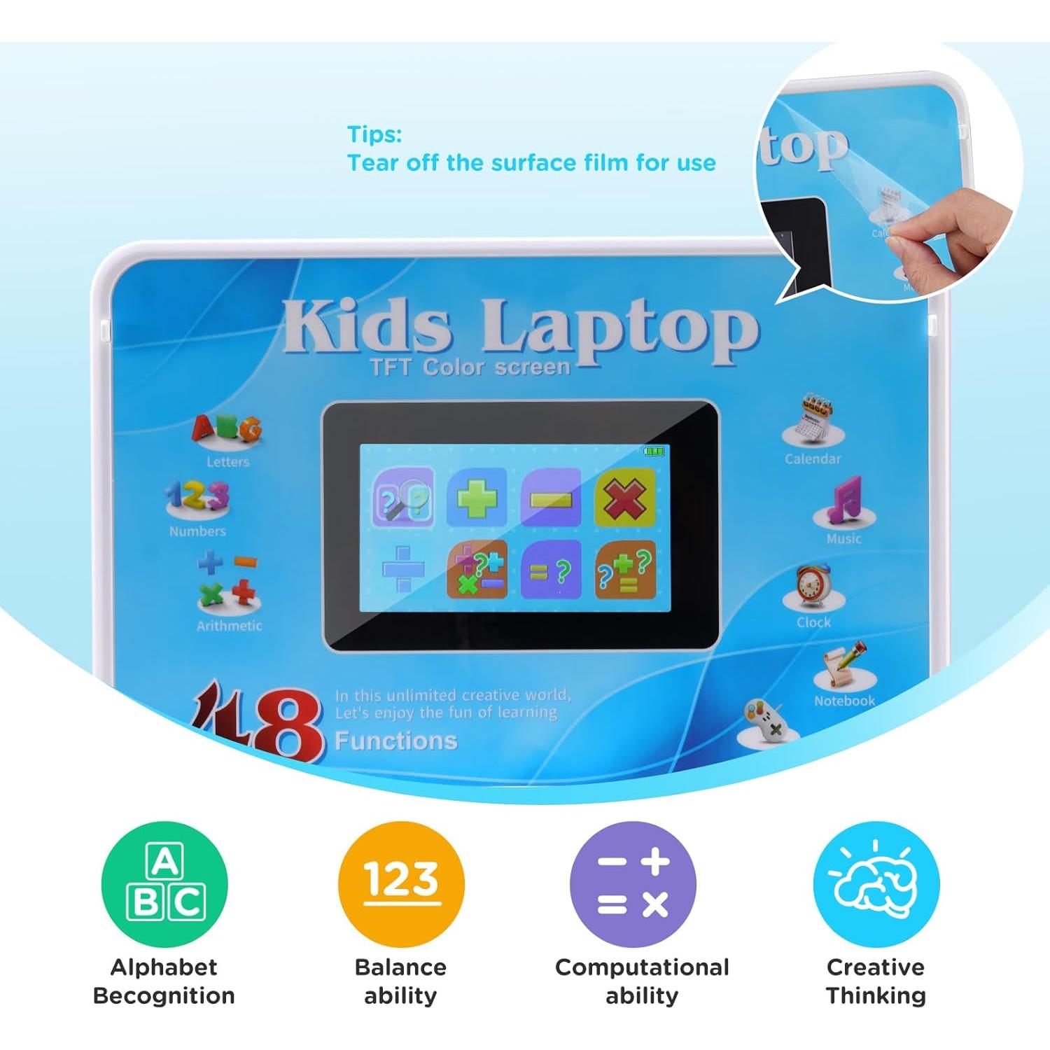 Laptop Educativa para Niños HAIOUMM con Pantalla Colorida 10.9 cm