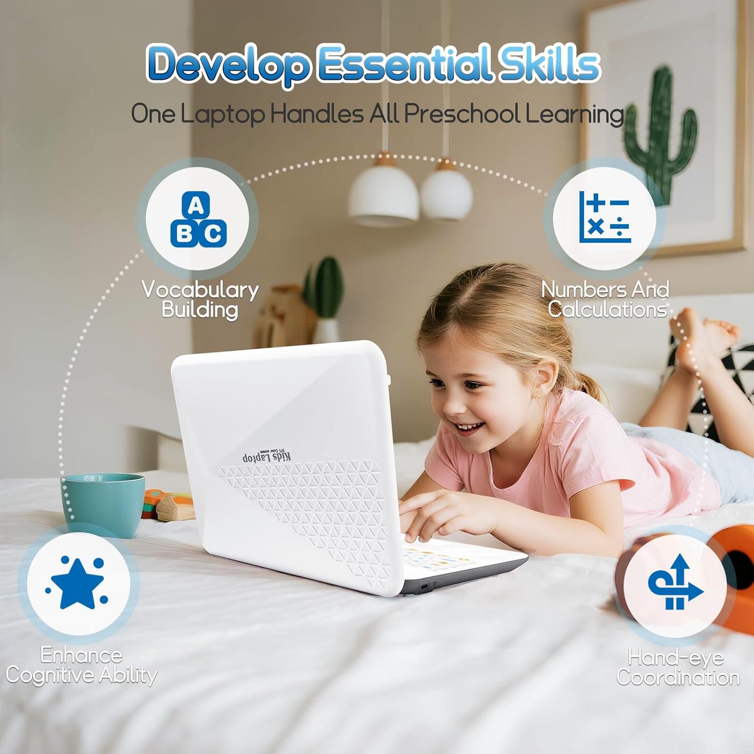 Laptop Educativa para Niños HAIOUMM con Pantalla Colorida 10.9 cm