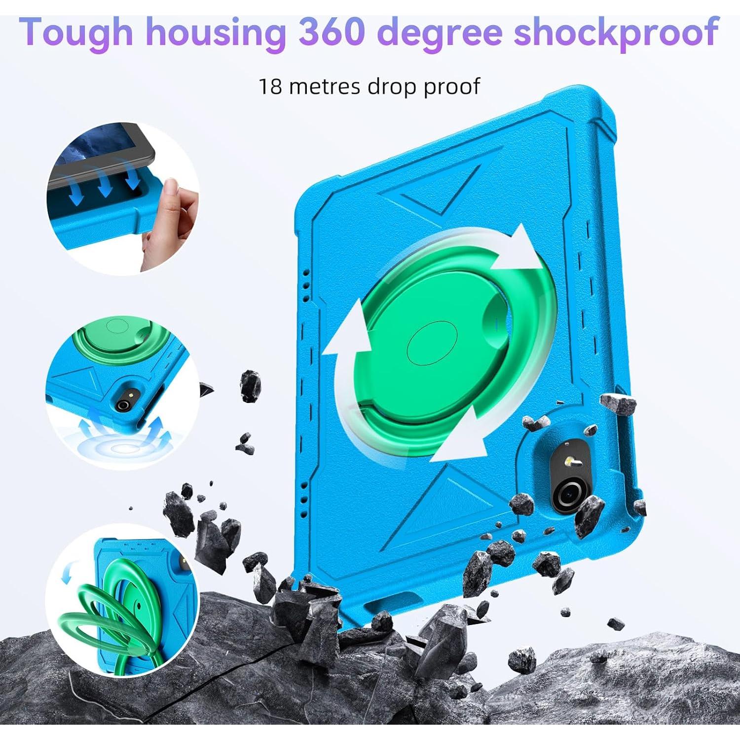 Tableta HUIHUANG 10 Pulgadas Android 14, 16GB RAM, 128GB, Funda