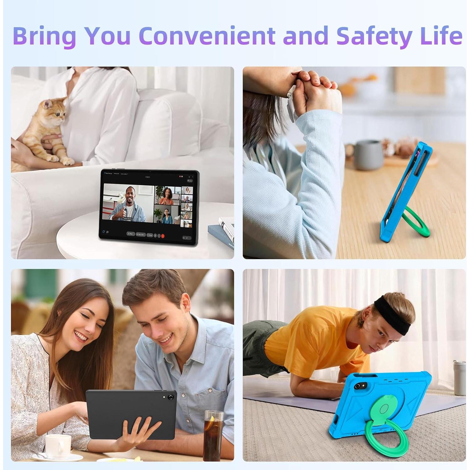 Tableta HUIHUANG 10 Pulgadas Android 14, 16GB RAM, 128GB, Funda