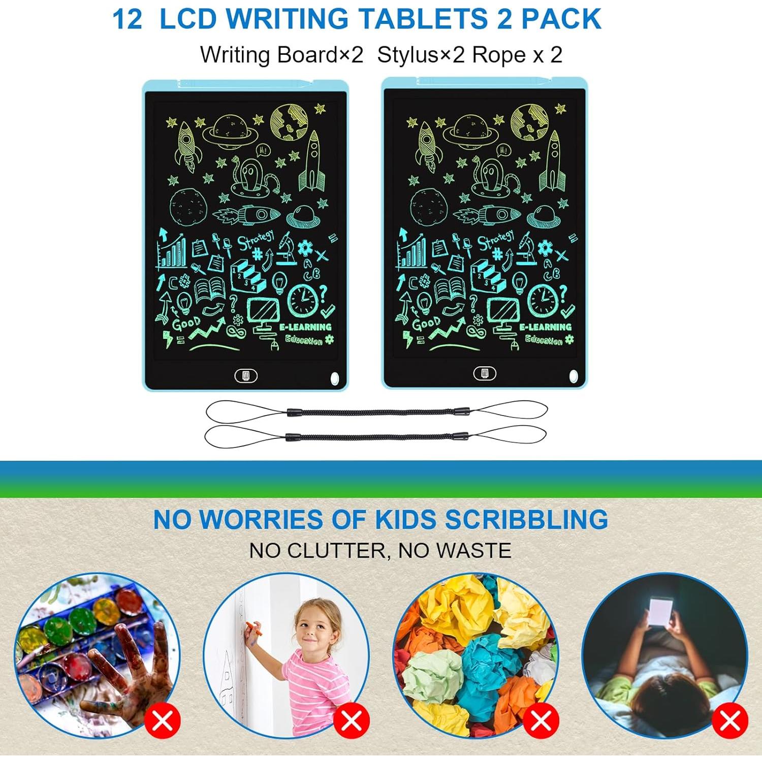 Paquete de 2 Tablets de Escritura LCD 12" Electight - Azul