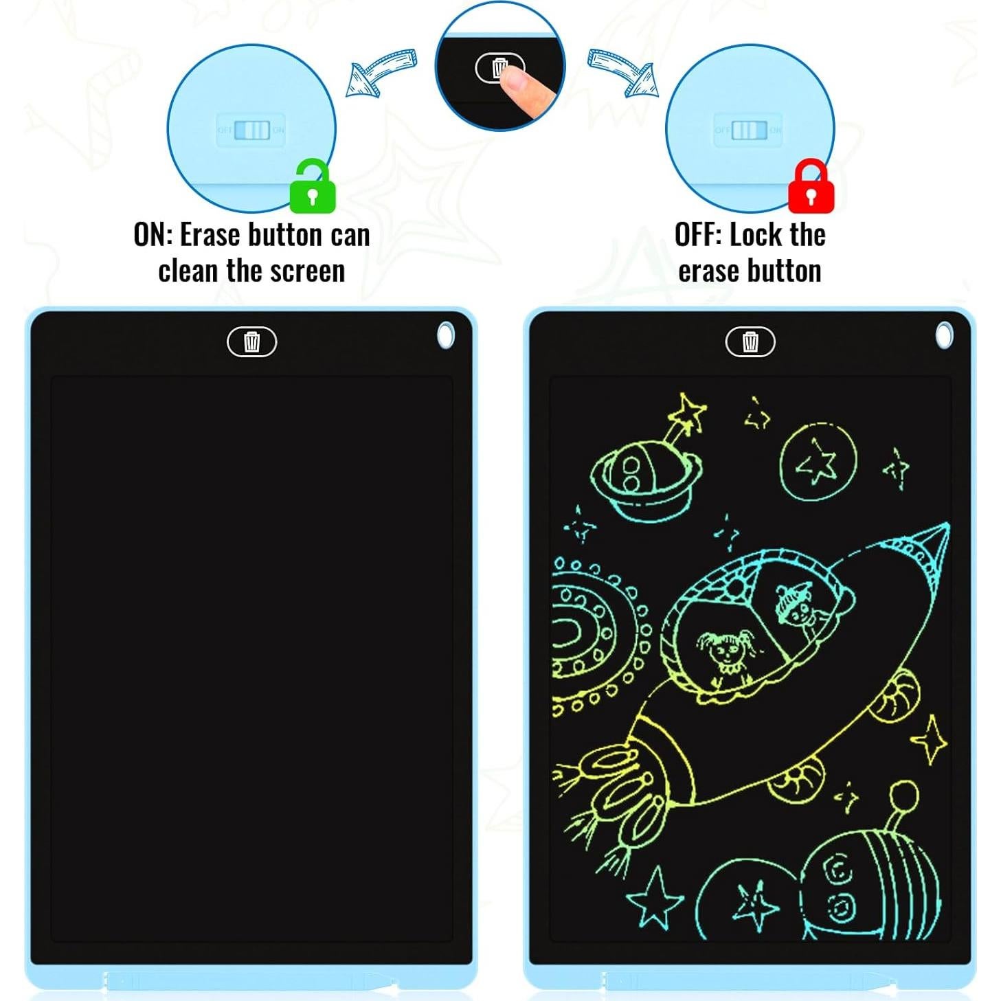 Paquete de 2 Tablets de Escritura LCD 12" Electight - Azul