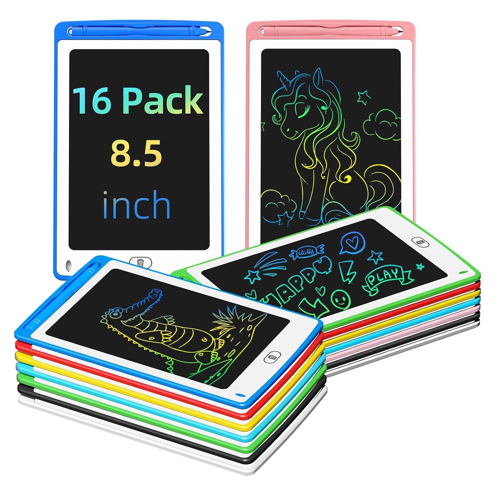 Tableta de Escritura LCD TQU 8.5" Colorida 16 Paquete