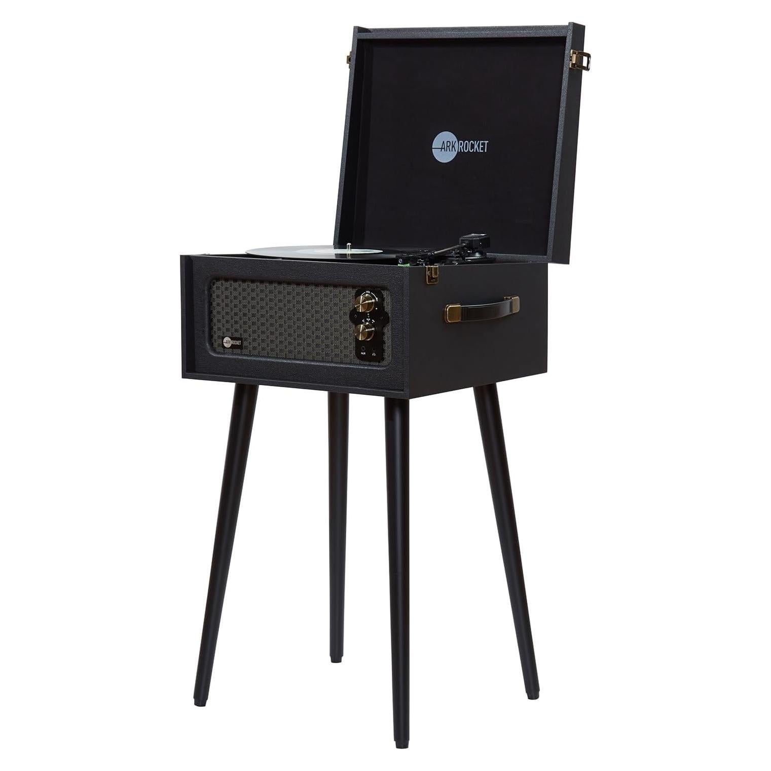 Tocadiscos Bluetooth Arkrocket Discovery II 3 Velocidades Negro