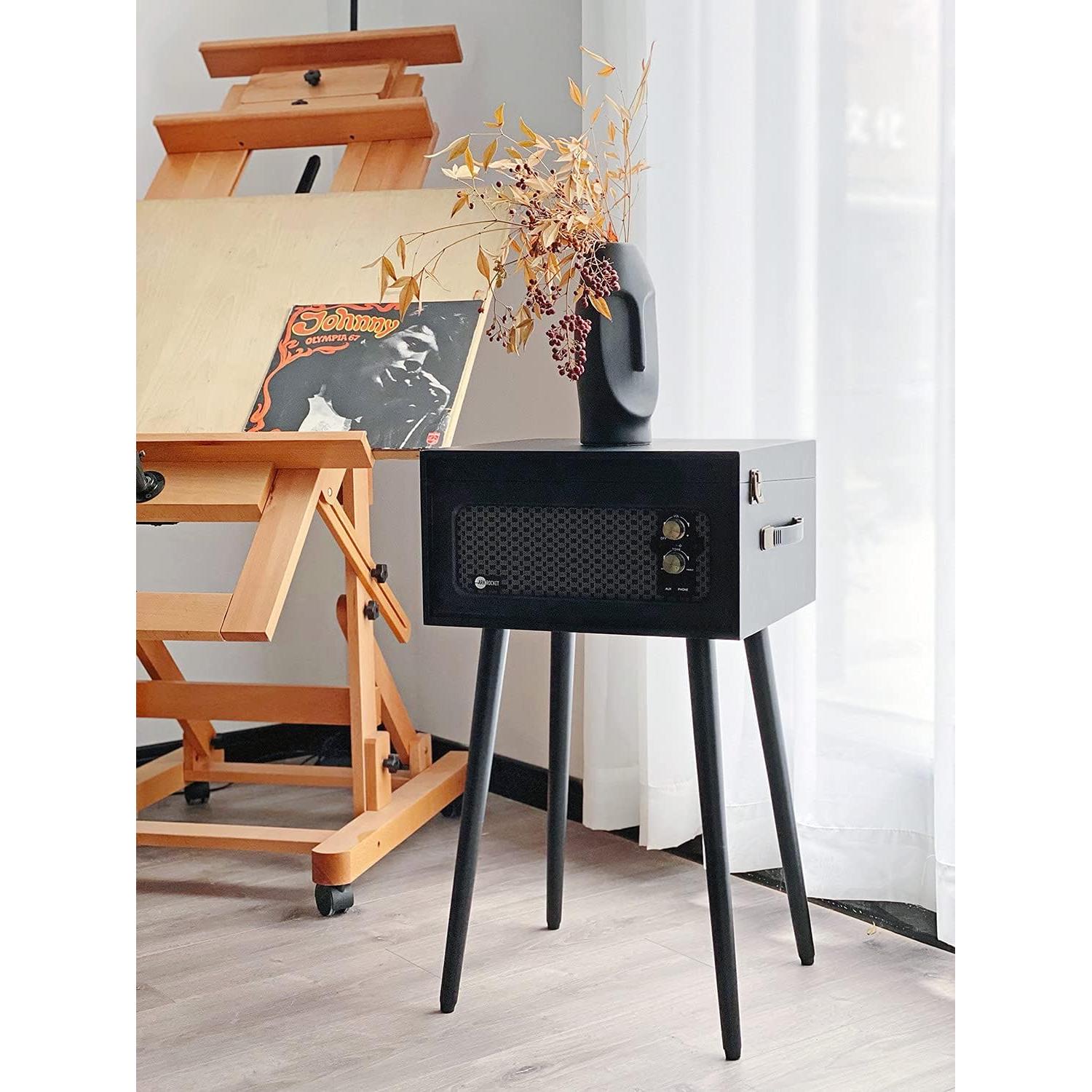 Tocadiscos Bluetooth Arkrocket Discovery II 3 Velocidades Negro