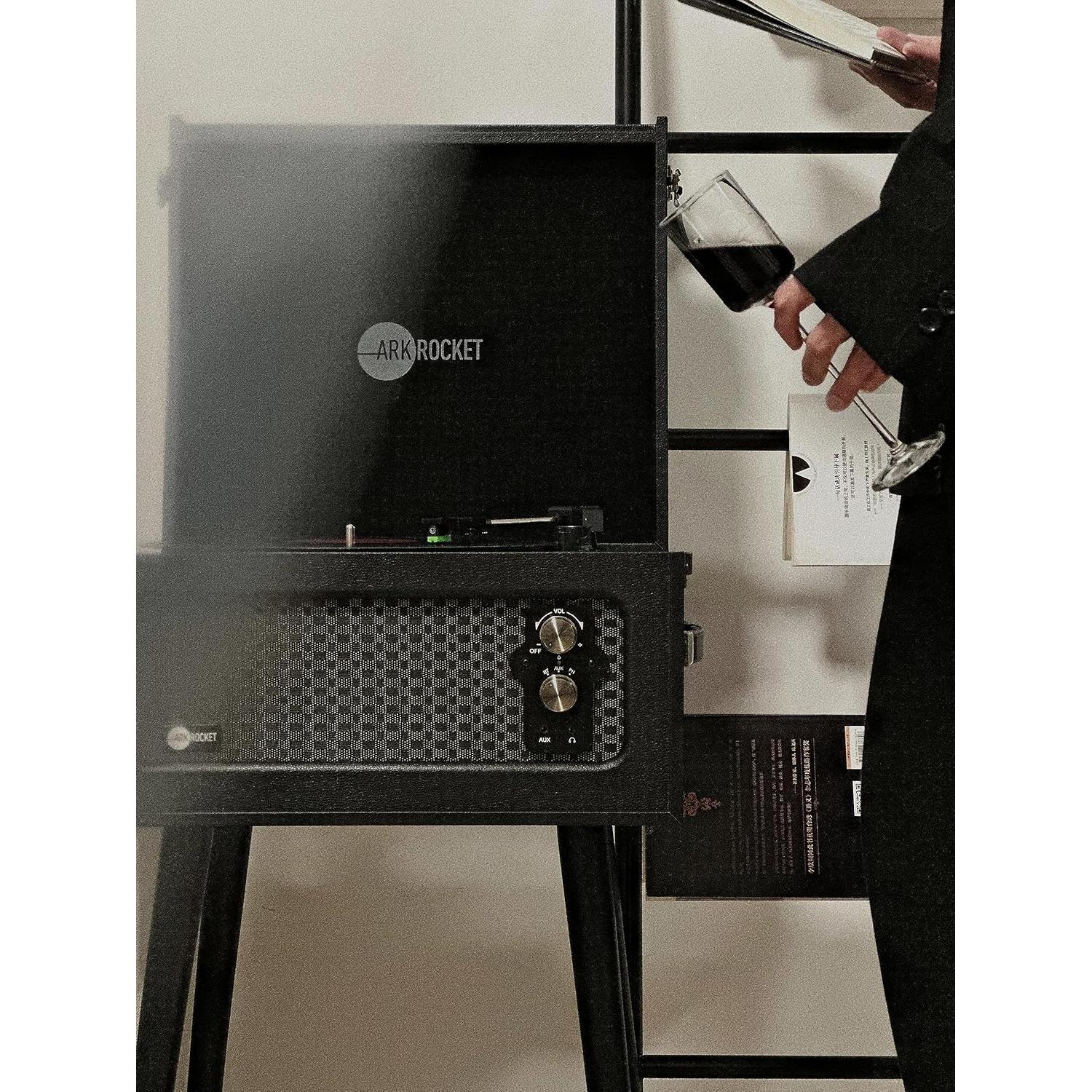 Tocadiscos Bluetooth Arkrocket Discovery II 3 Velocidades Negro