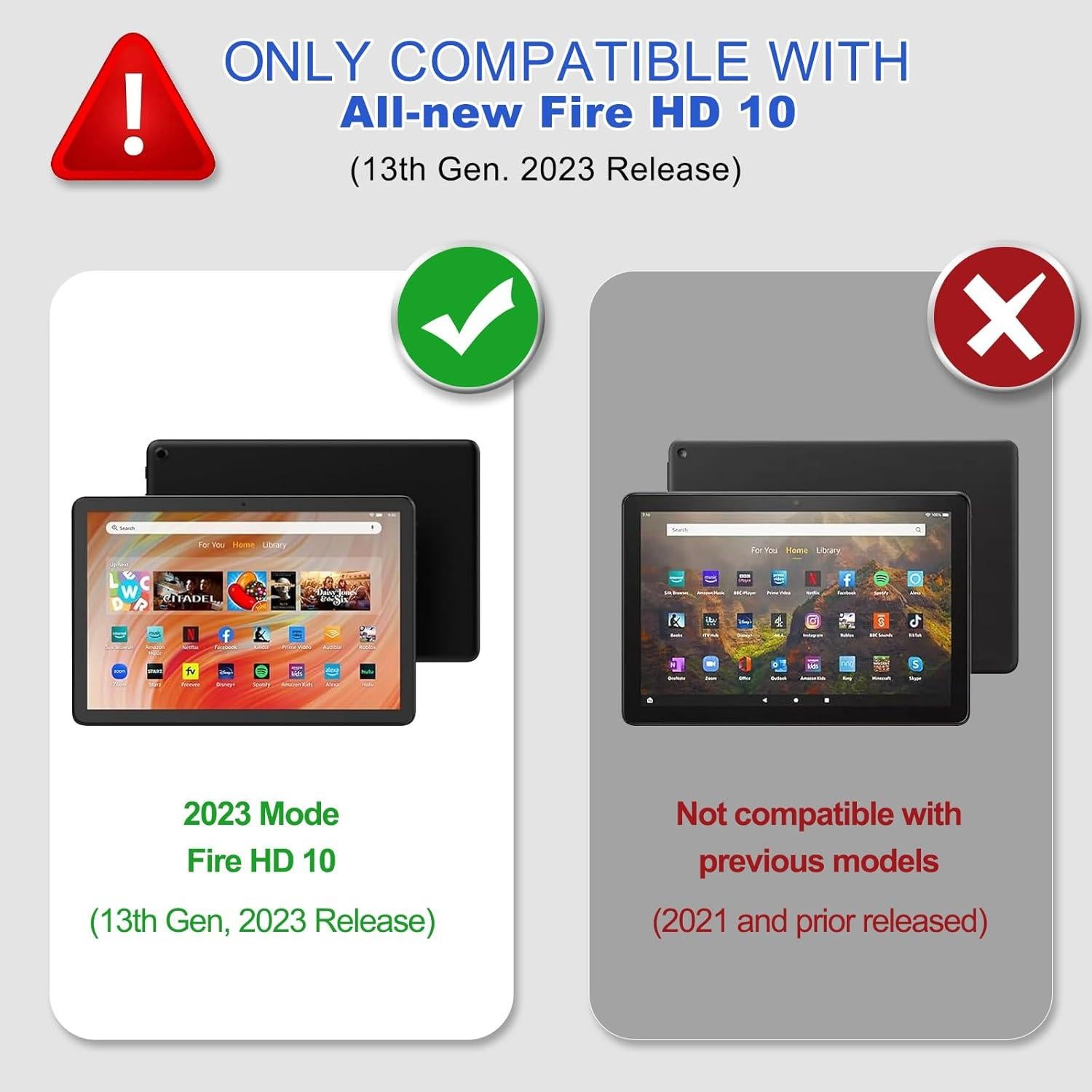 Funda protectora para tableta Amazon Fire HD 10 2023 BRAECNstock