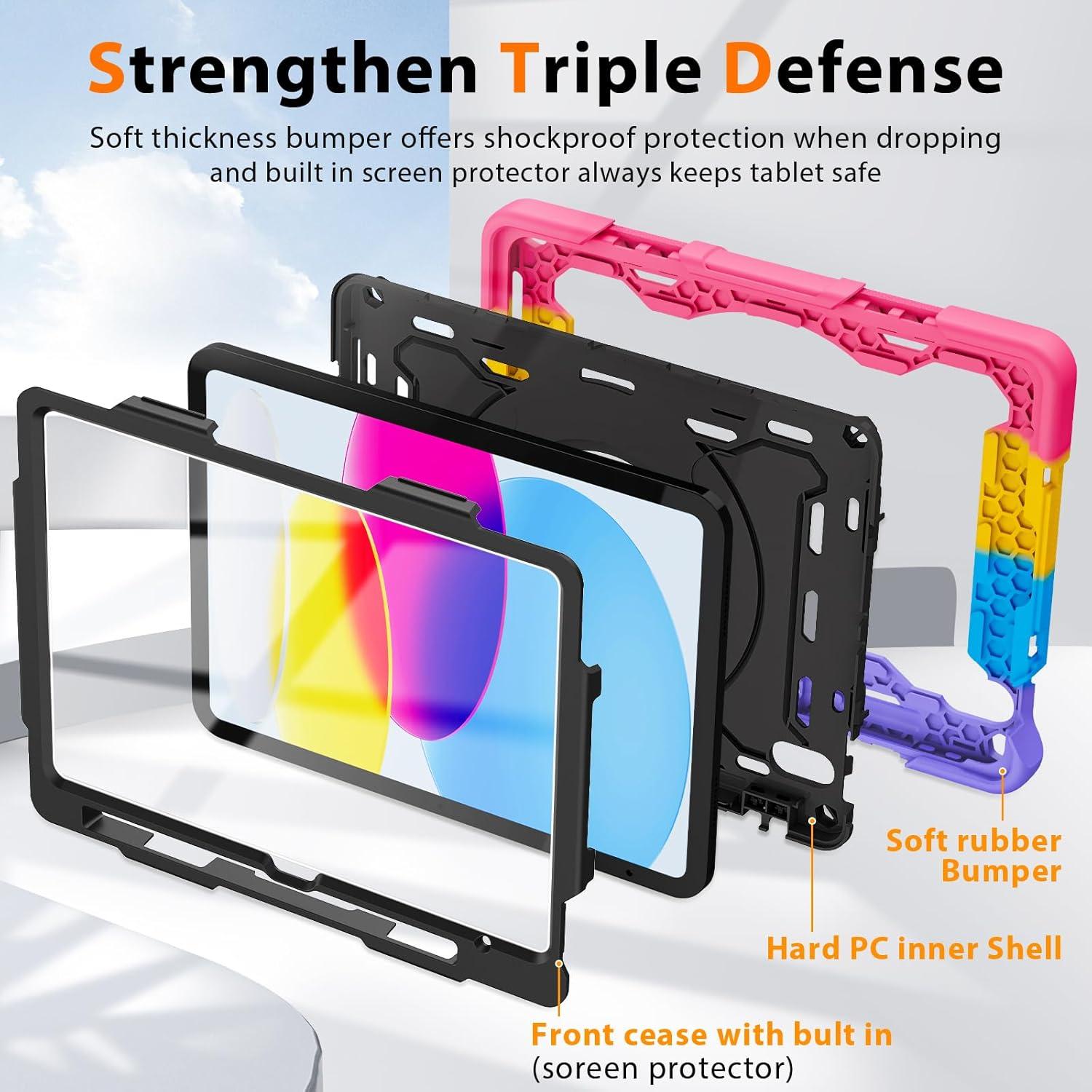 Funda ROISKIN para iPad 10 y 11 Pulgadas con Soporte 360
