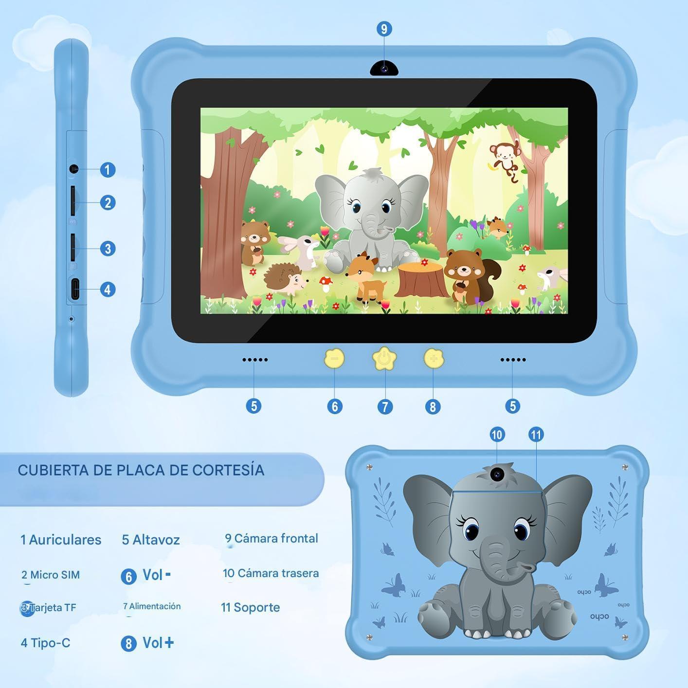 Tableta para Niños Redbeat B1 7" HD 6GB RAM 32GB ROM SIM