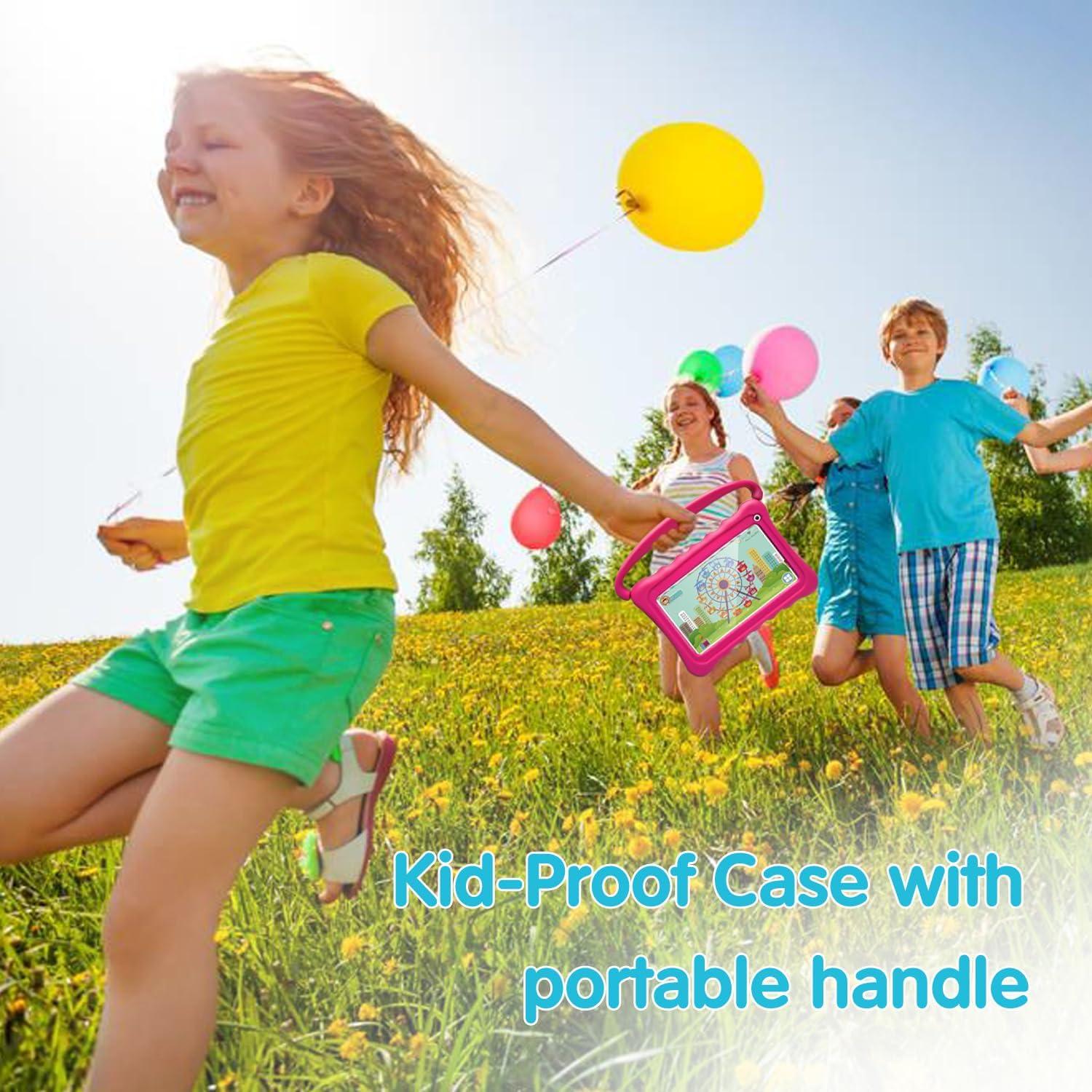 Tableta UJoyFeel 7" para Niños con Control Parental Rosa