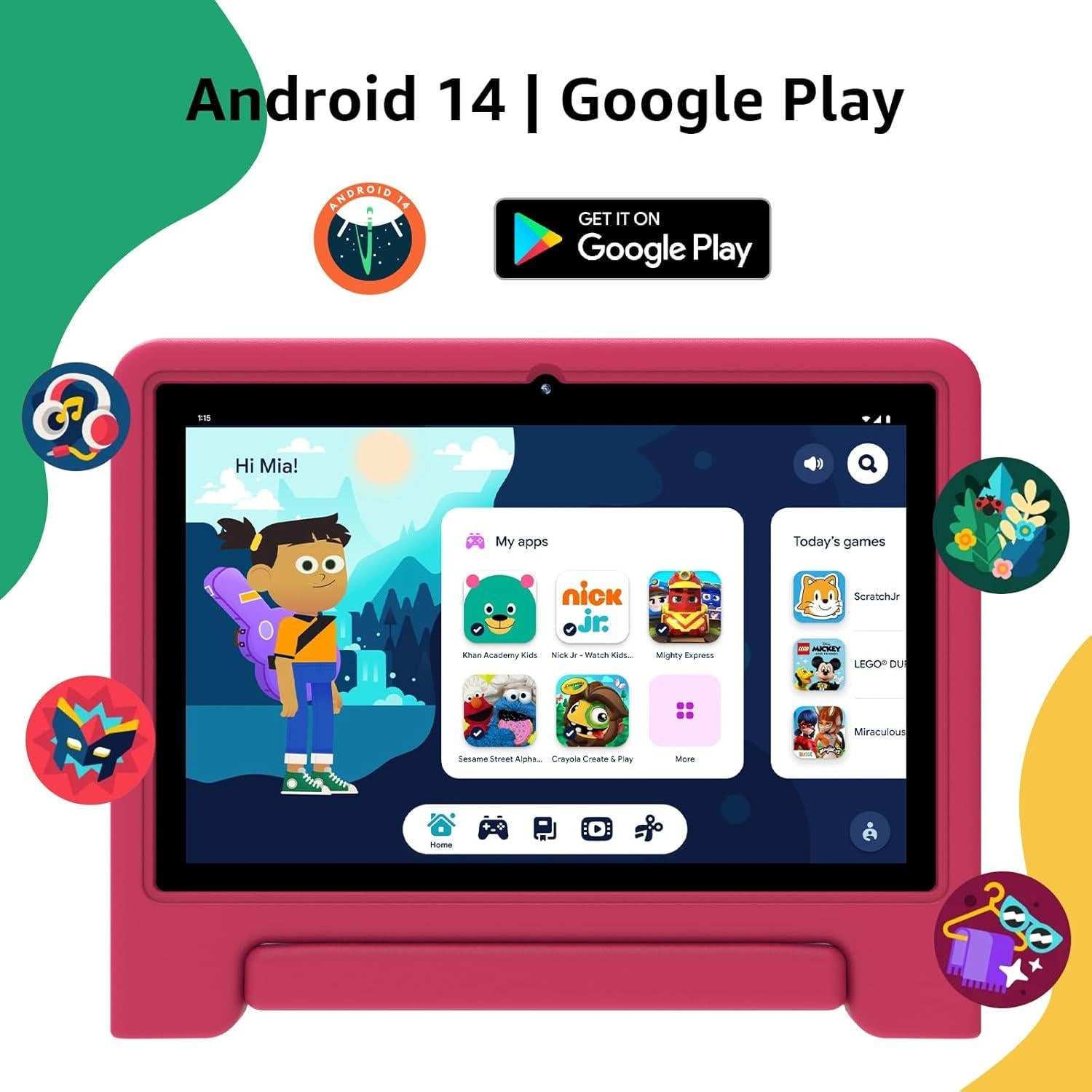 Tablet para Niños ApoloSign K109Pro Rosa 10.1" 6GB RAM 64GB