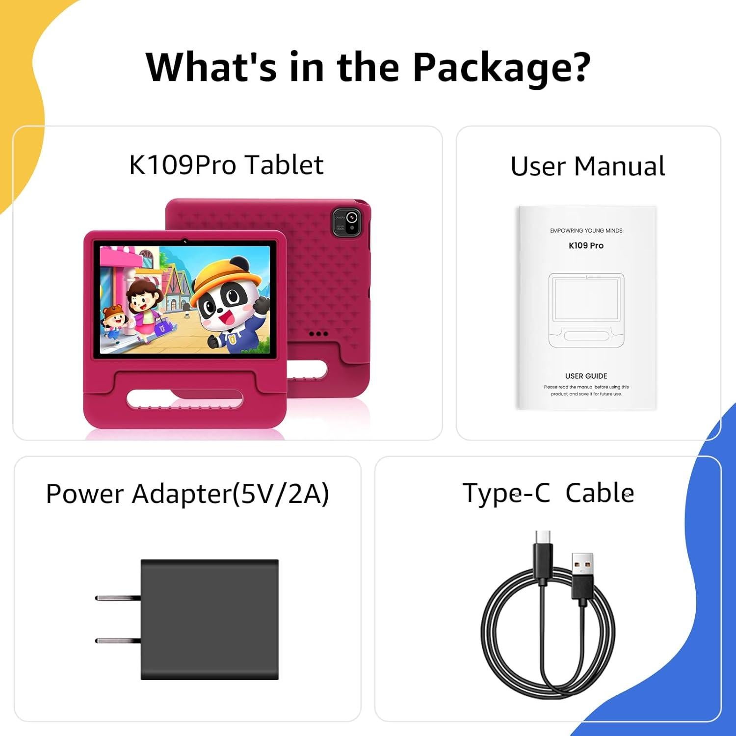 Tablet para Niños ApoloSign K109Pro Rosa 10.1" 6GB RAM 64GB