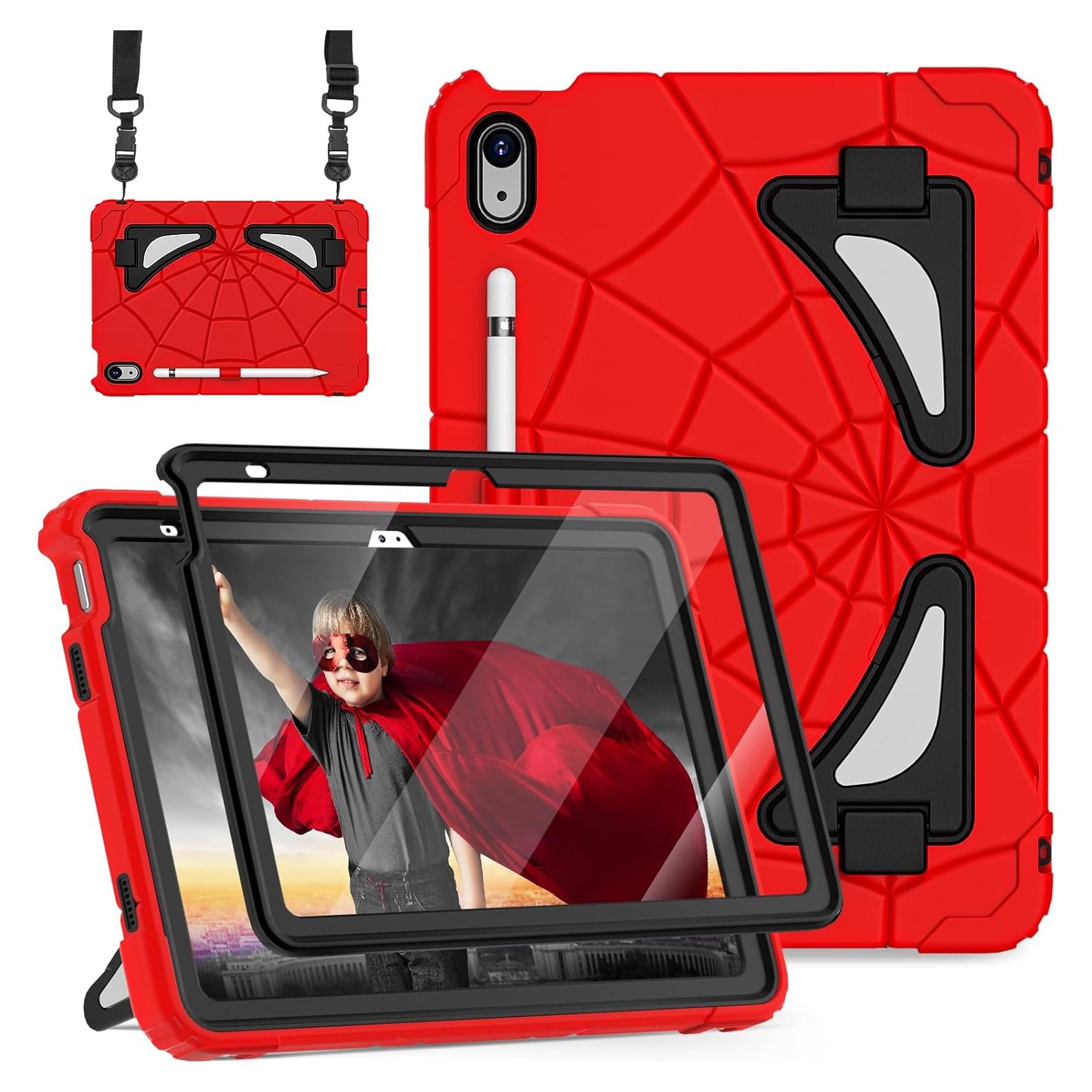 Funda para iPad 10ª Generación 2022 Niños Rojo Negro