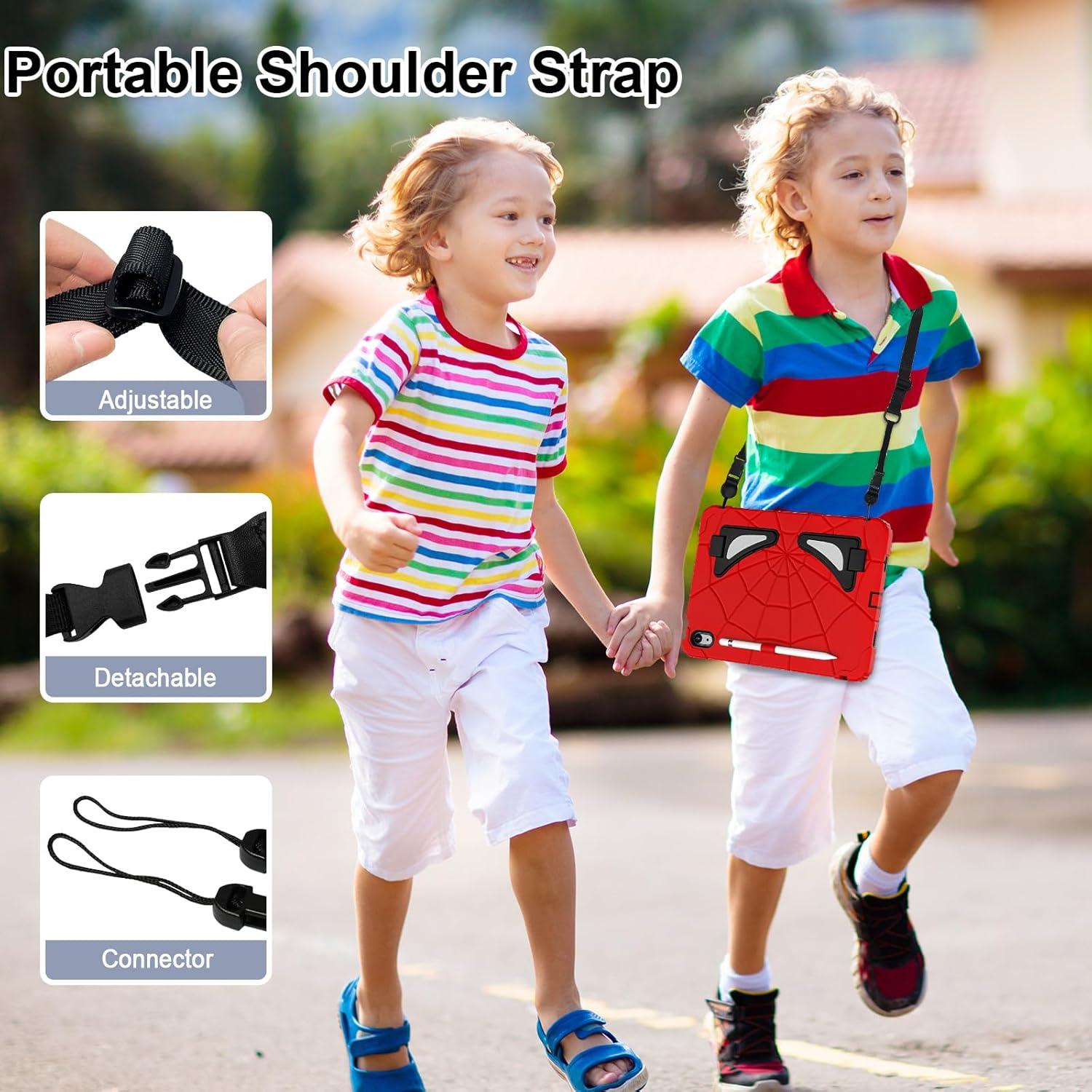 Funda para iPad 10ª Generación 2022 Niños Rojo Negro