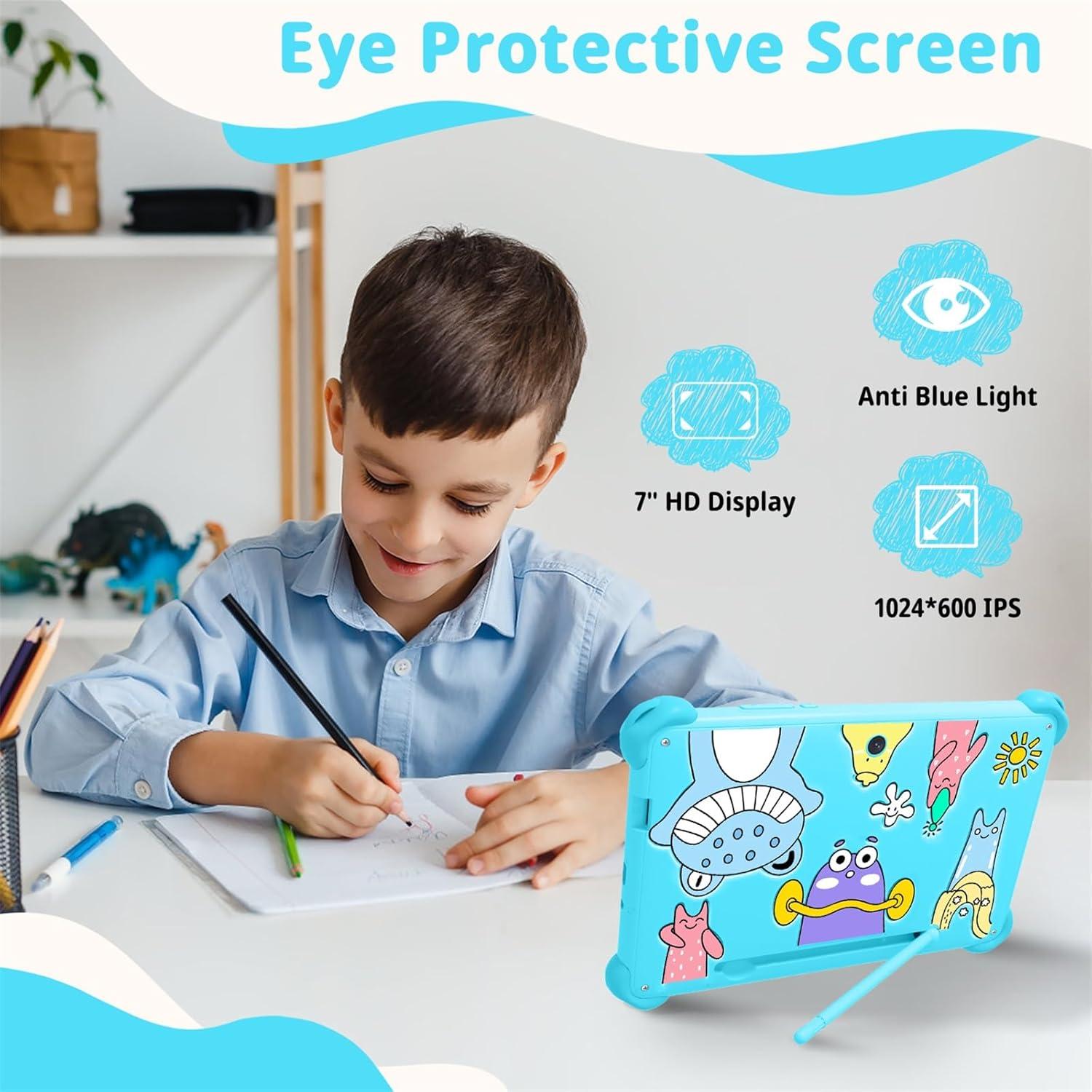 Tableta Infantil Okulaku 7" Android 32GB con Control Parental