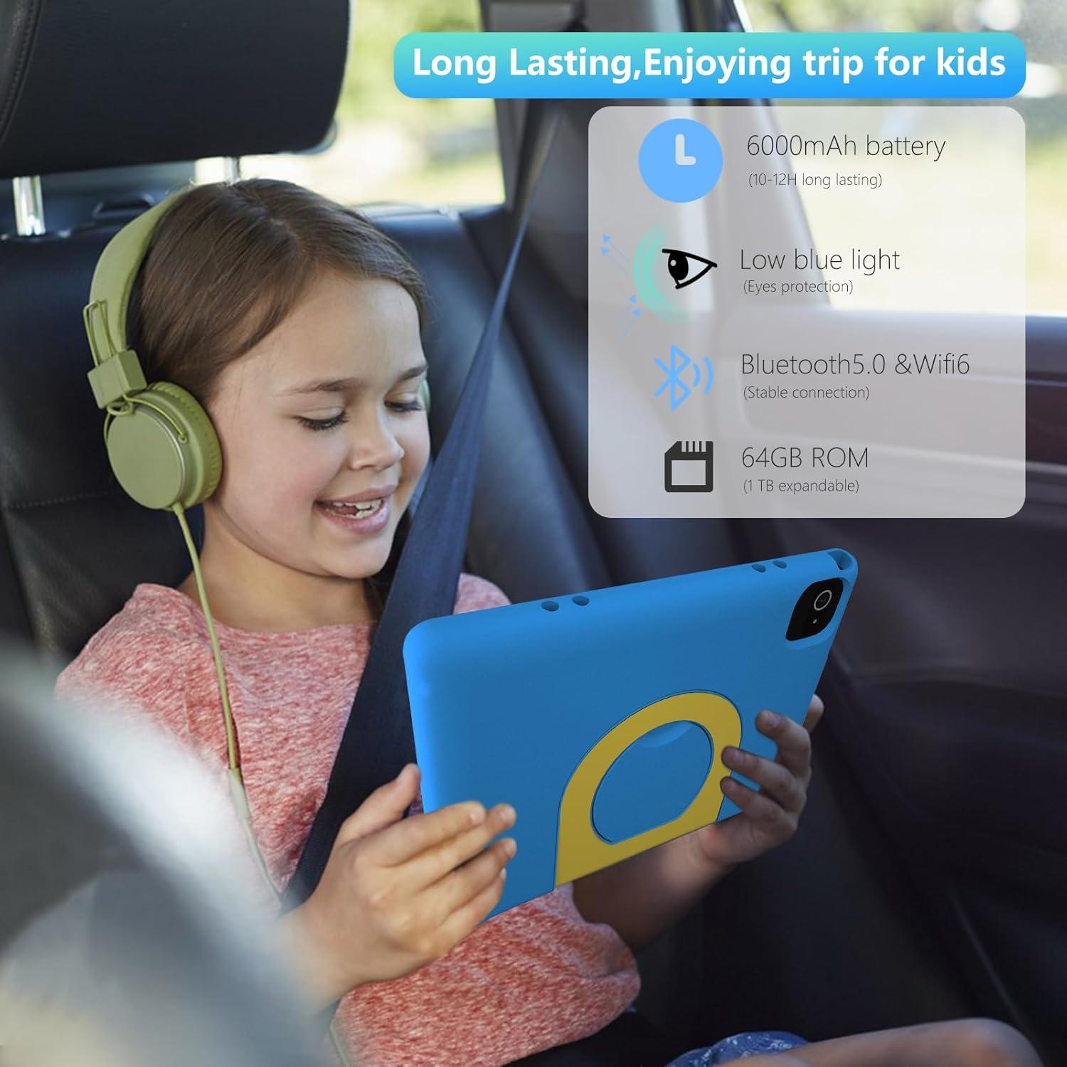 Tablet para Niños YACXBTK 10.1" Android 14 8GB 64GB WiFi6