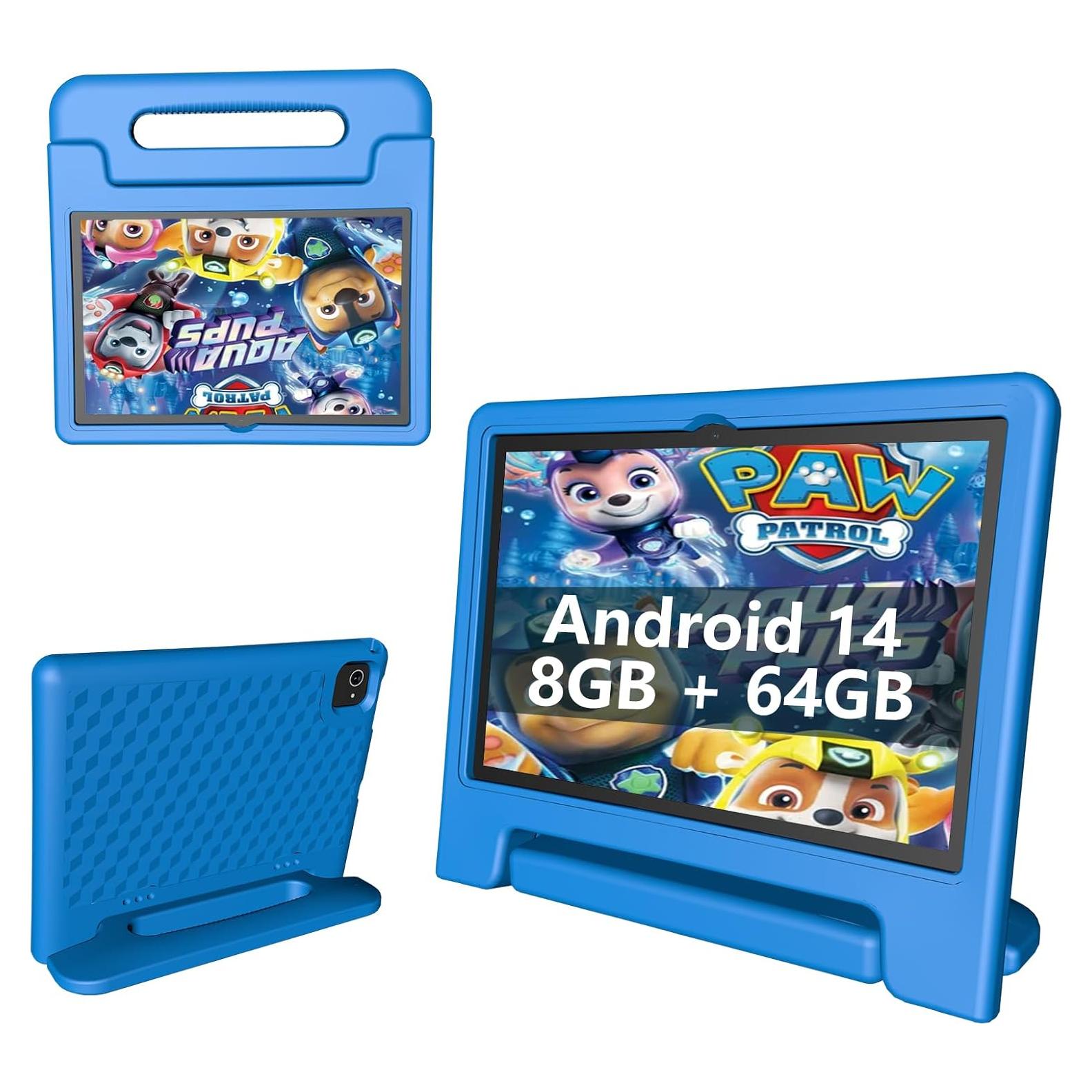 Tableta ITDULCET 10.1" Android 14 8GB+64GB para Niños