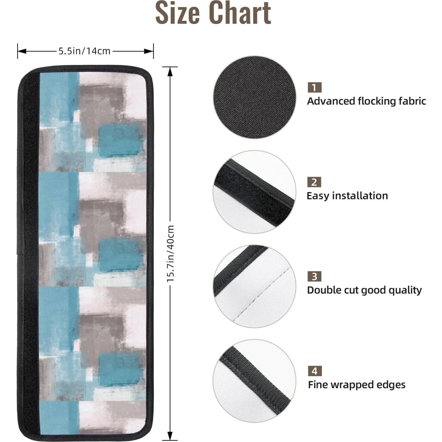 Cubiertas para Manijas de Refrigerador Bueutvel Azul Abstracto - Juego de 4