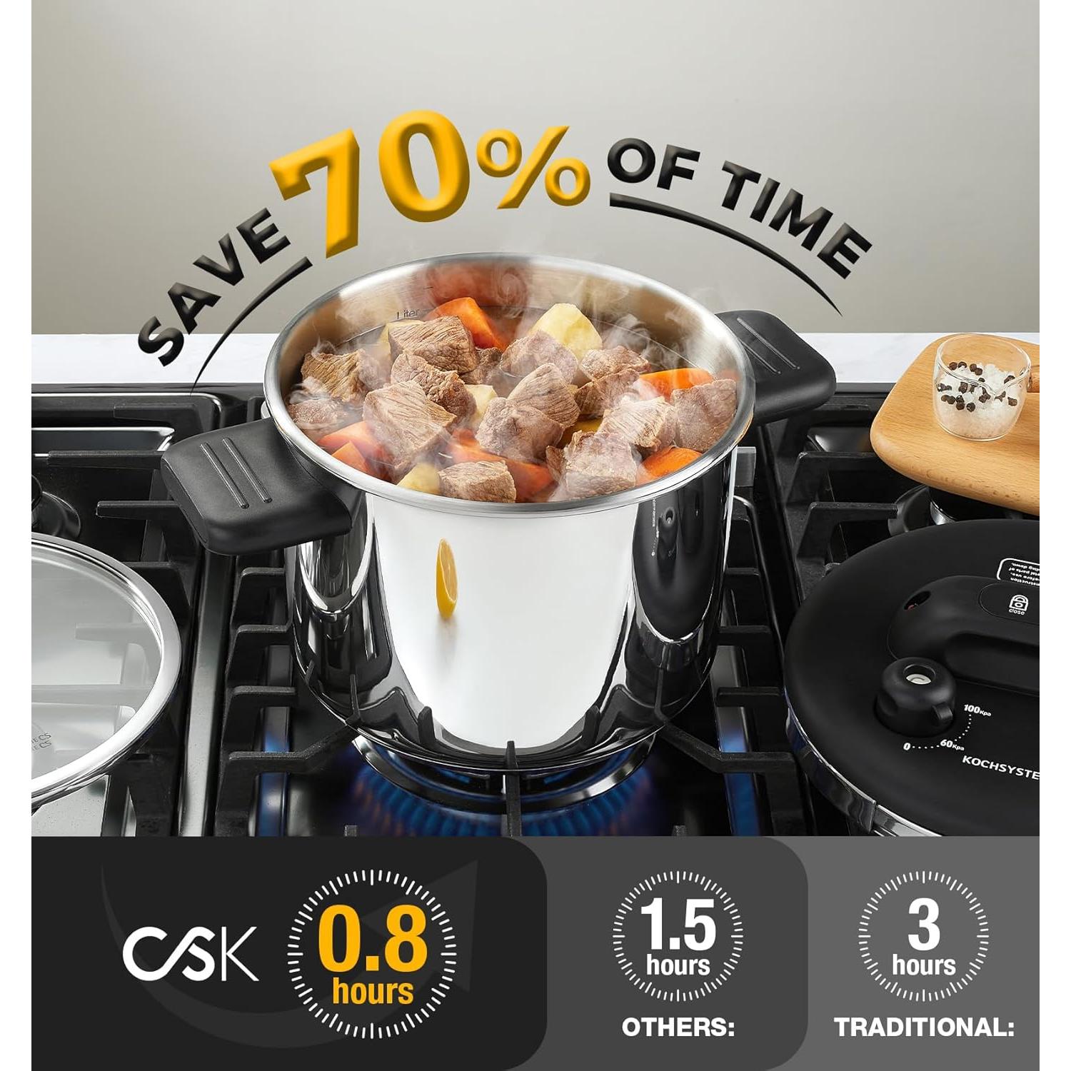 Olla de Presión KOCH SYSTEME CS Acero Inoxidable 6.3L