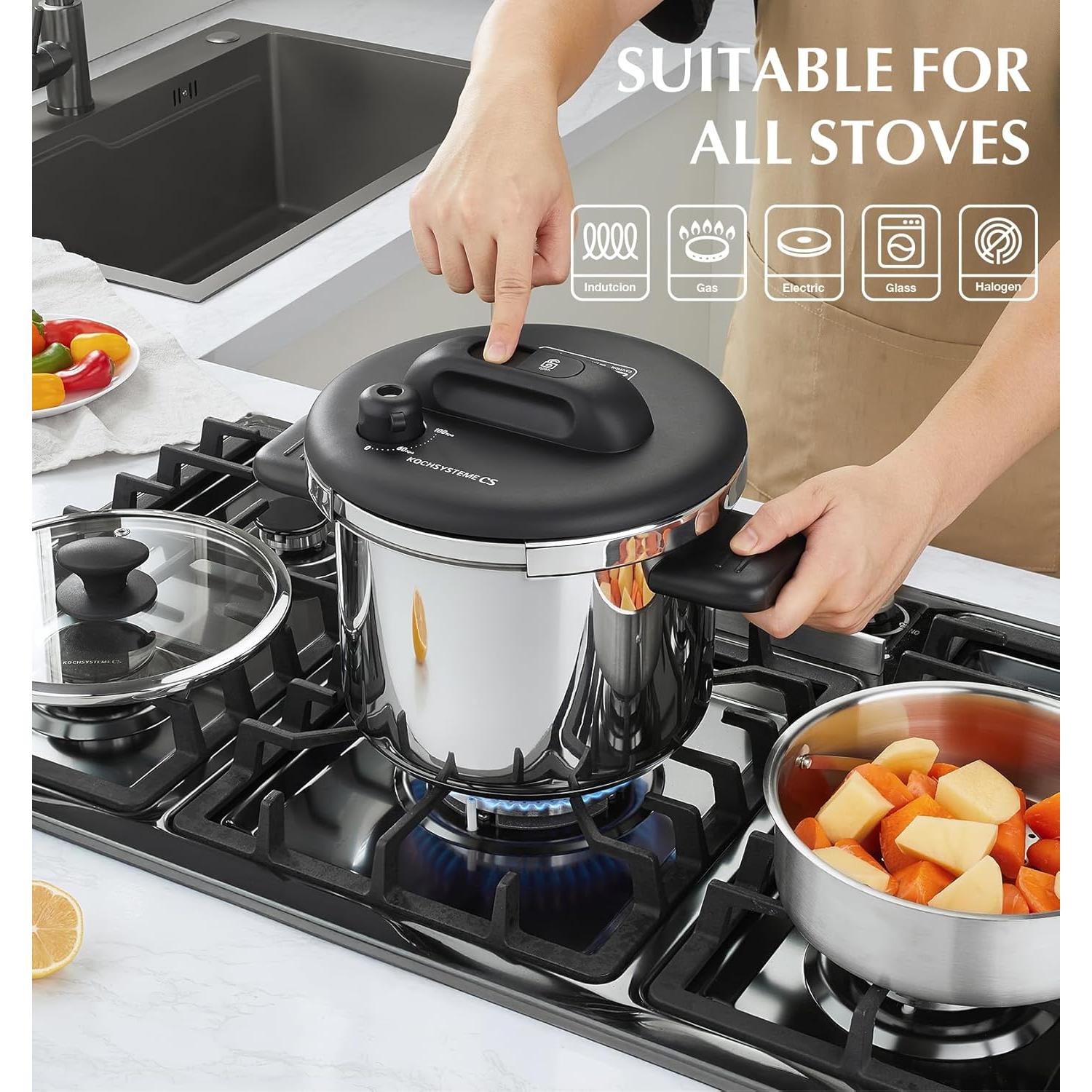 Olla de Presión KOCH SYSTEME CS Acero Inoxidable 6.3L