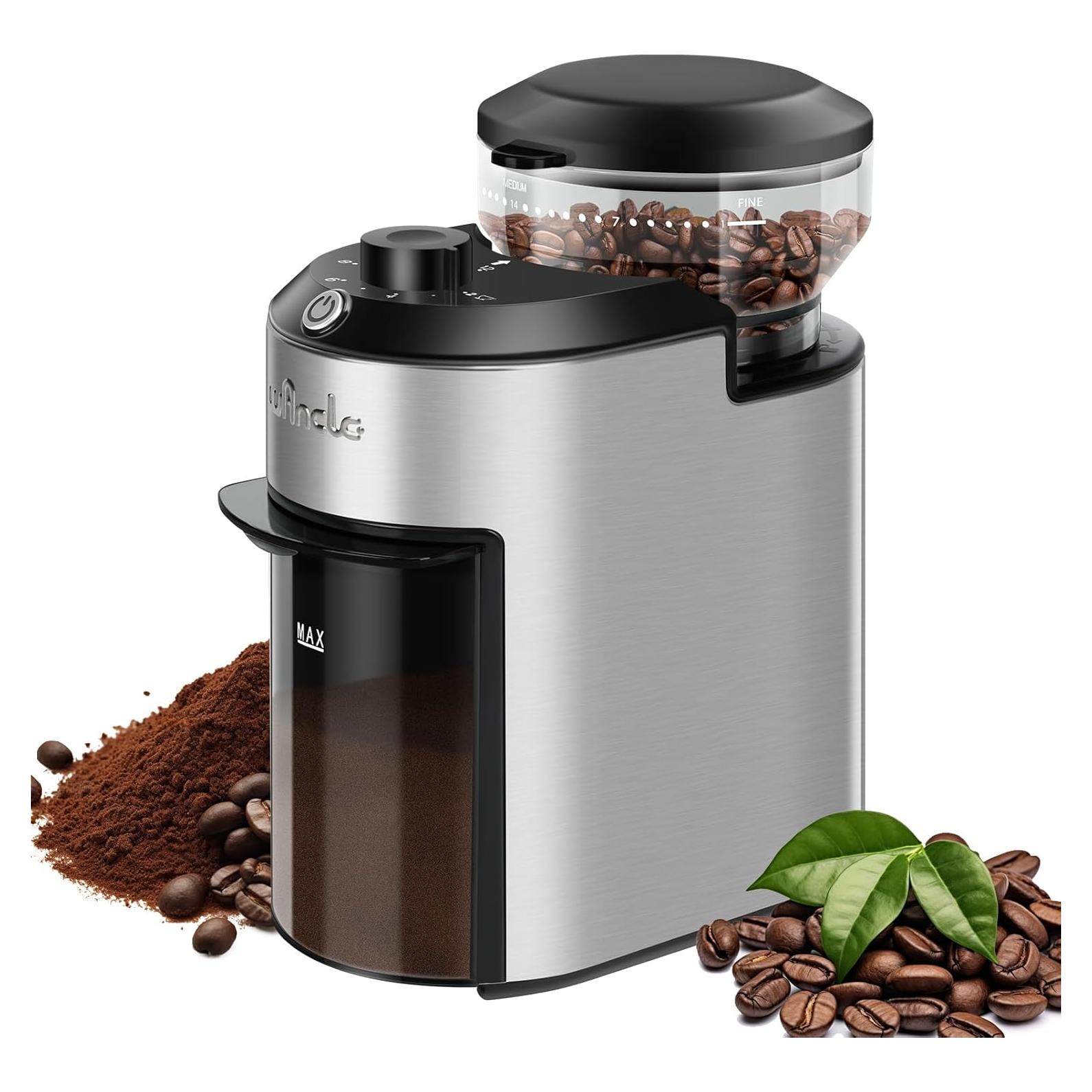 Molinillo de Café Eléctrico Wancle CBG-8003 28 Niveles 2-12 Tazas