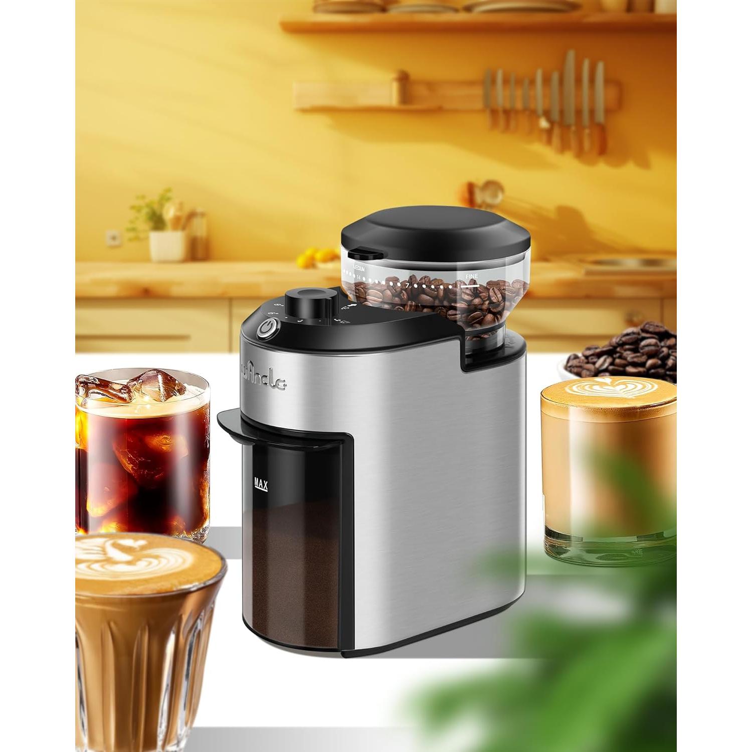 Molinillo de Café Eléctrico Wancle CBG-8003 28 Niveles 2-12 Tazas