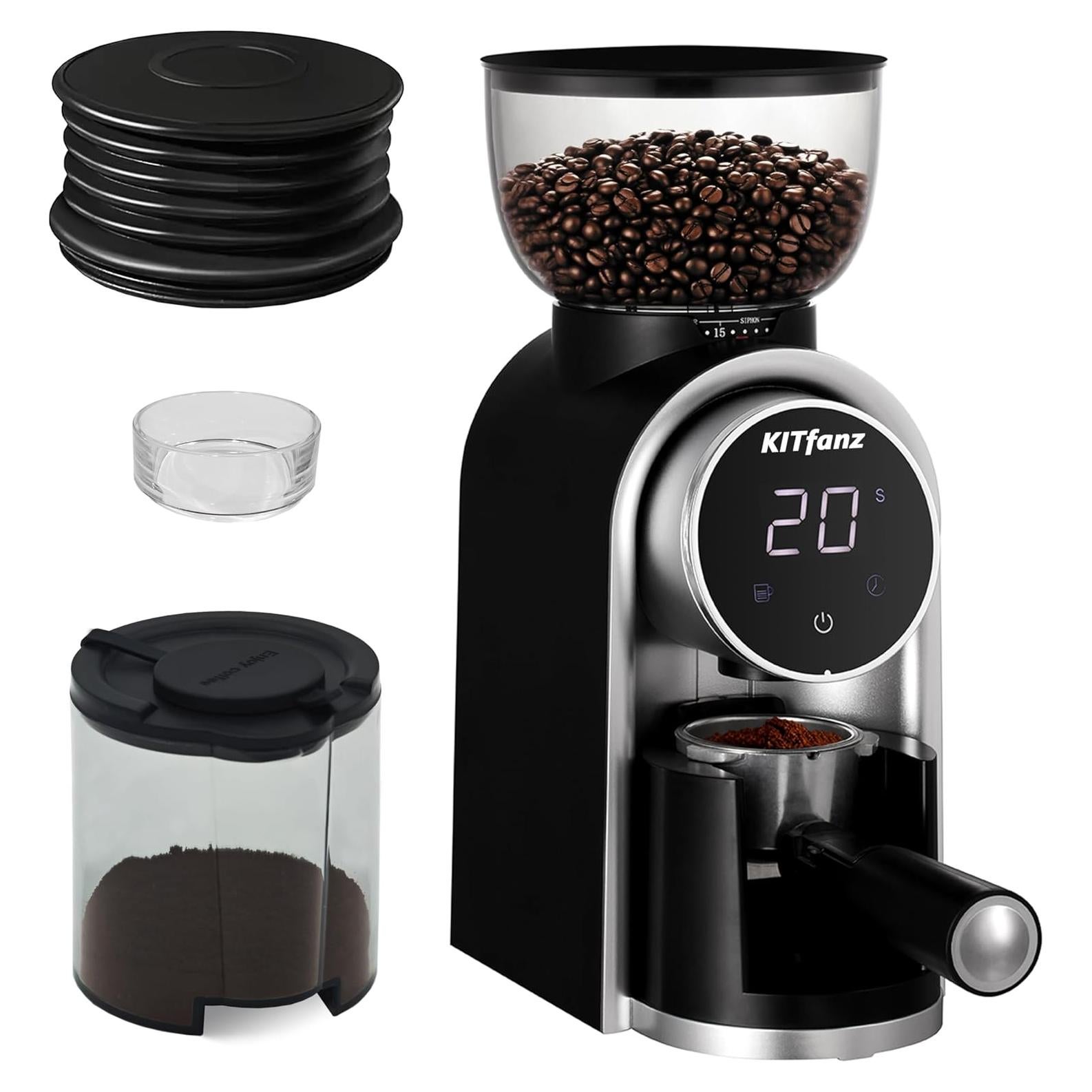 Molino de Café Eléctrico KITfanz HB-683-BK con 25 Ajustes