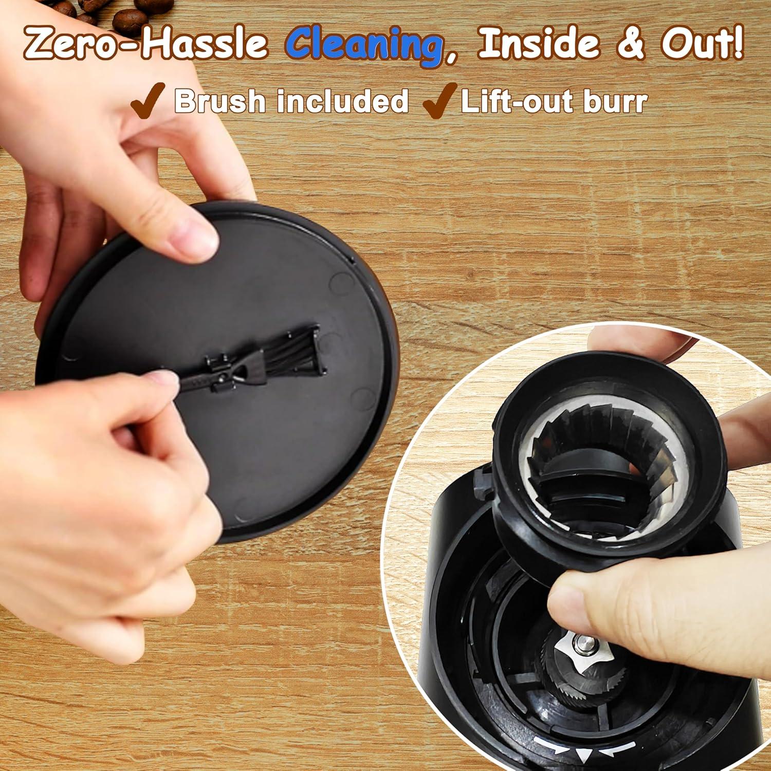 Molino de Café Eléctrico KITfanz HB-683-BK con 25 Ajustes