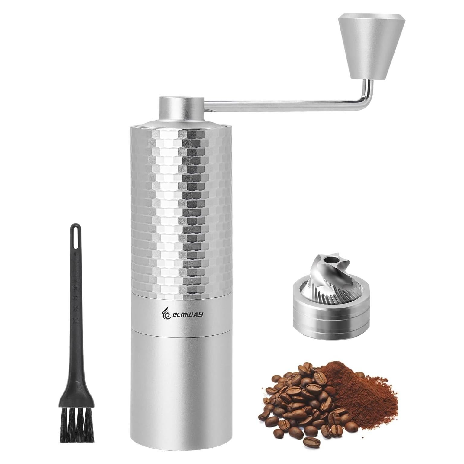 Molino de Café Manual ELMWAY Acero Inoxidable 25g Portátil