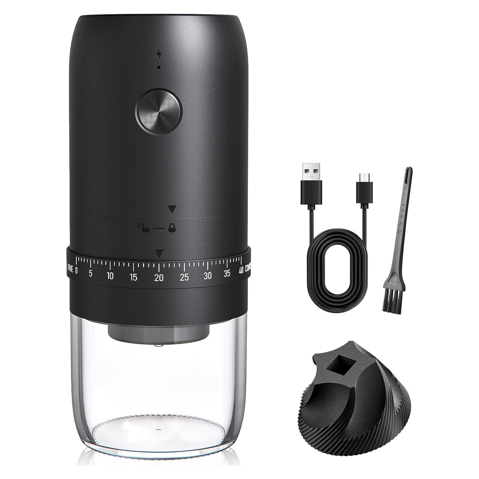 Molino de Café Eléctrico Newdehanm Portátil 40 Niveles Ajustables