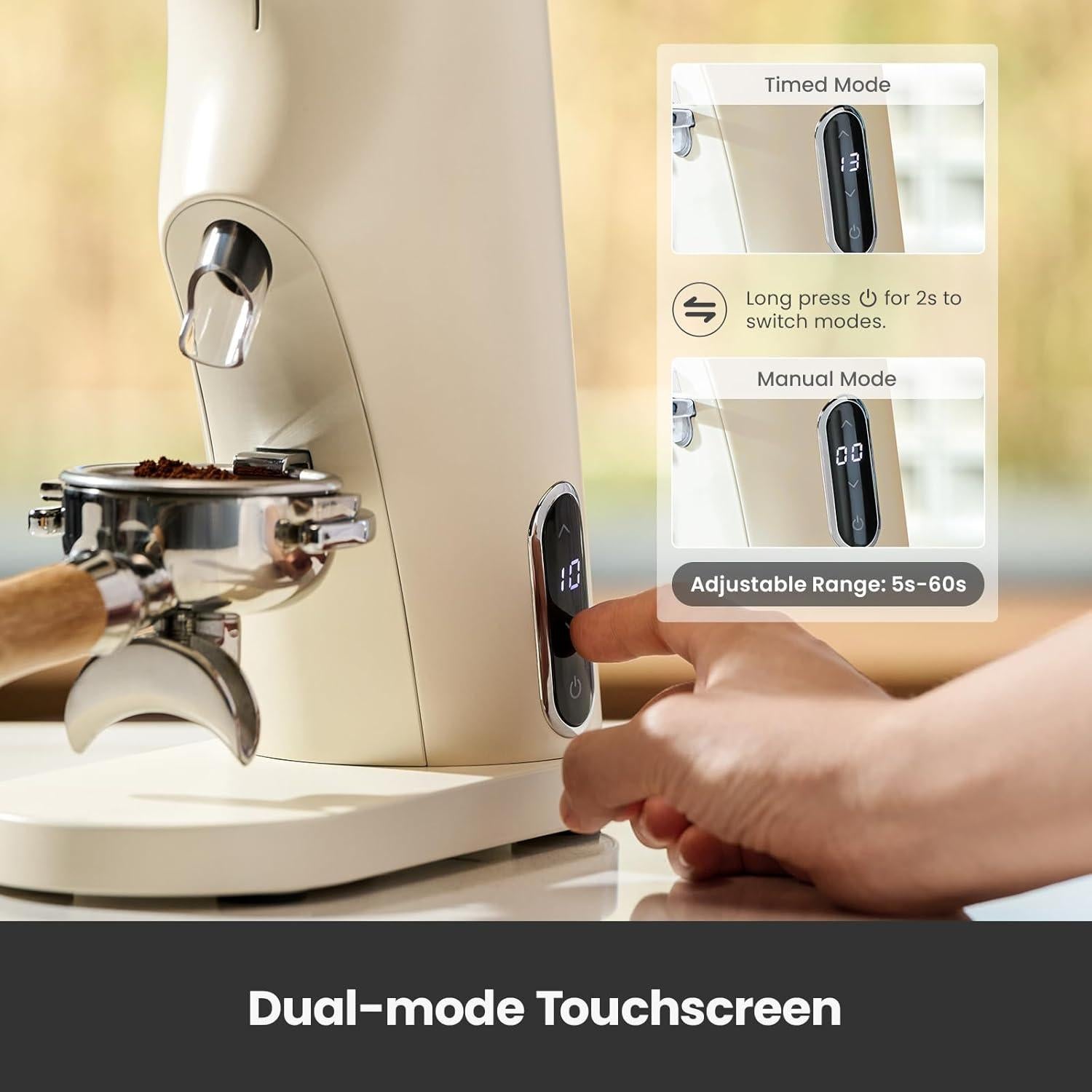 Molinillo de Café Eléctrico Gemilai G9010B Blanco 80g