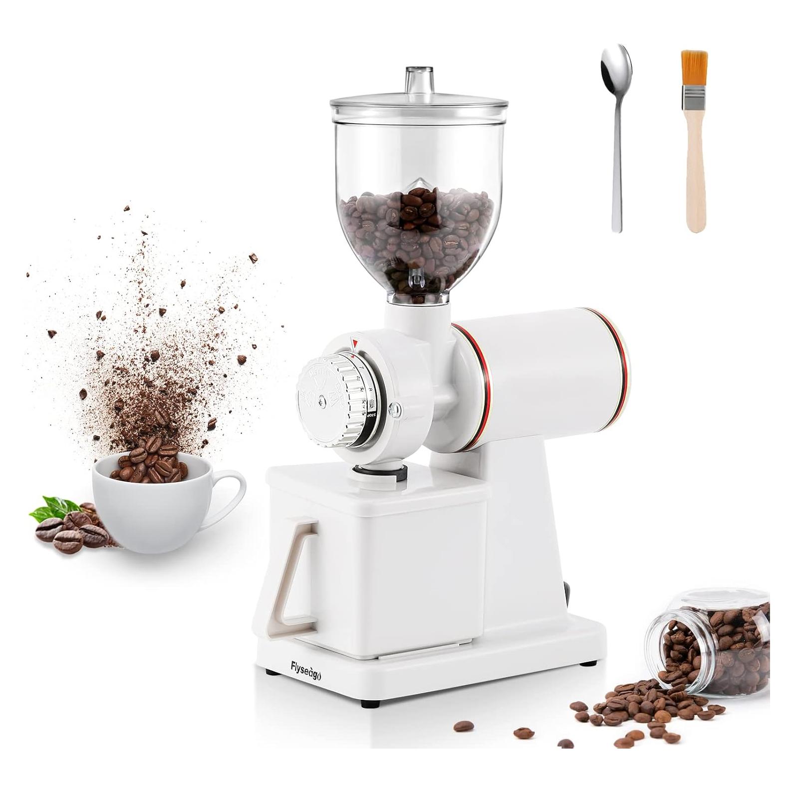 Molino de Café Eléctrico Flyseago Blanco Ajustable 2.99 kg