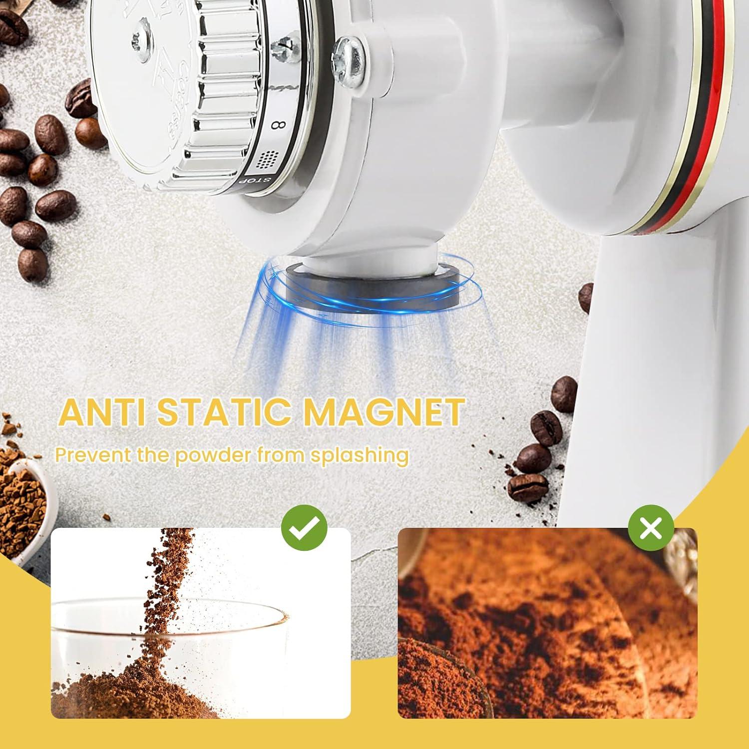 Molino de Café Eléctrico Flyseago Blanco Ajustable 2.99 kg