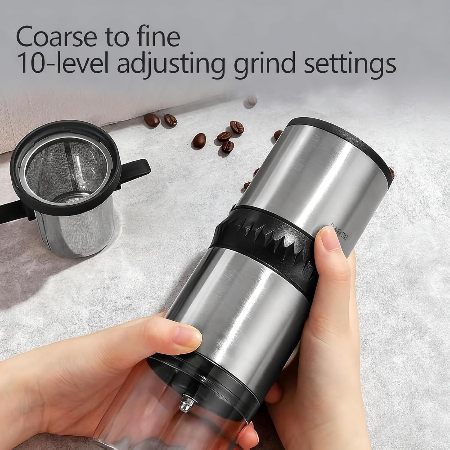 Molinillo de Café Eléctrico Portátil Toycol 220g USB Inoxidable