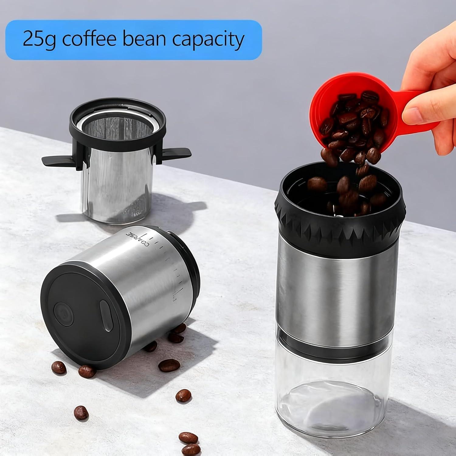 Molinillo de Café Eléctrico Portátil Toycol 220g USB Inoxidable