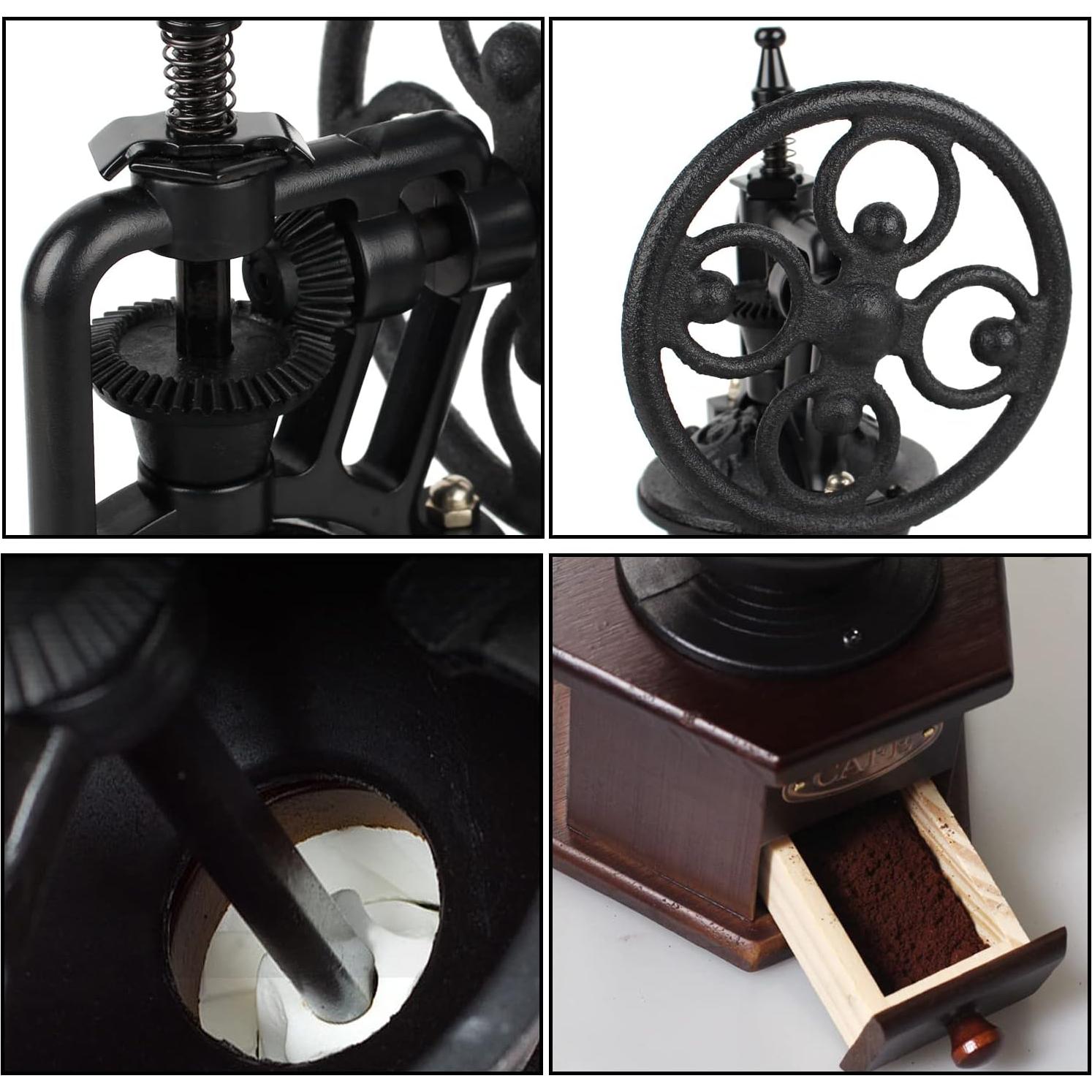 Molino de Café Manual LITAITAI de Madera y Hierro Fundido