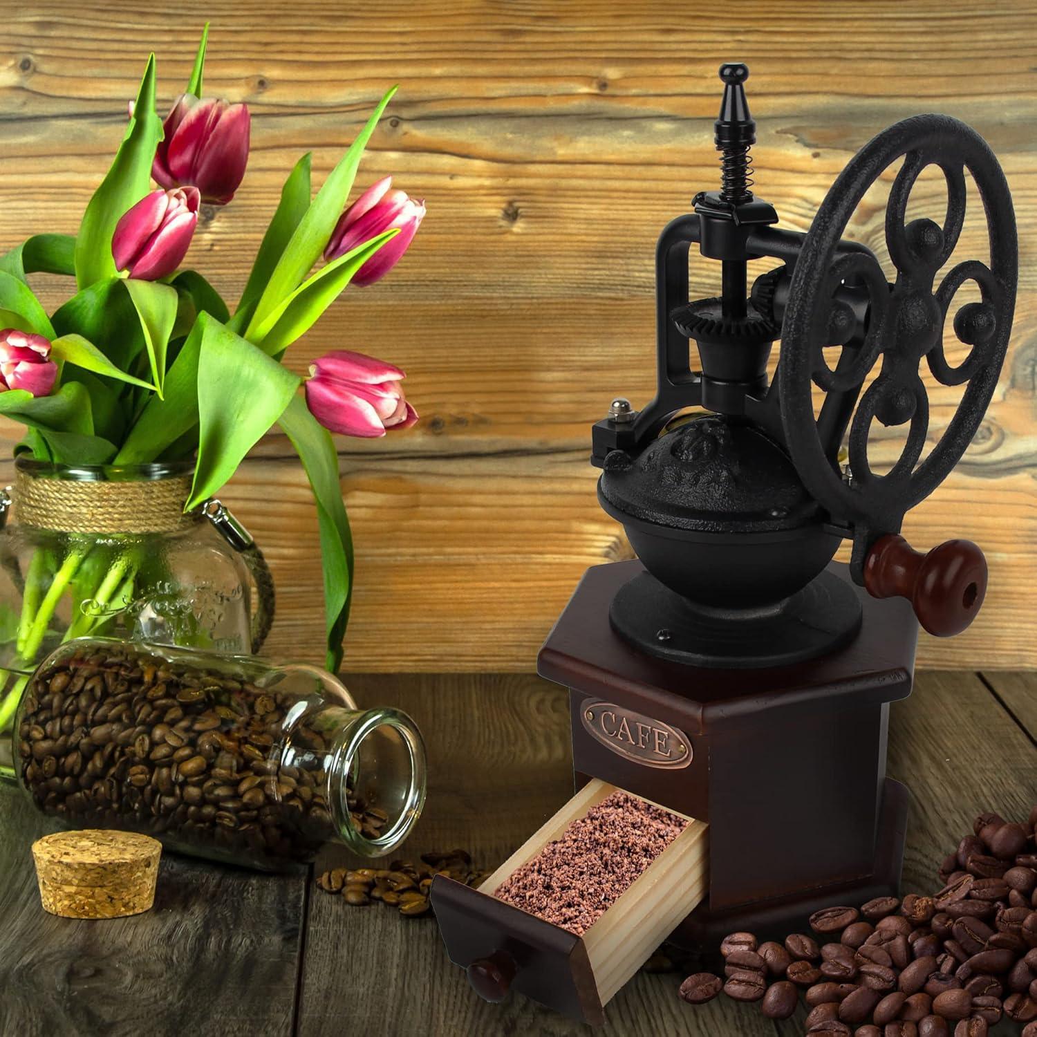Molino de Café Manual LITAITAI de Madera y Hierro Fundido