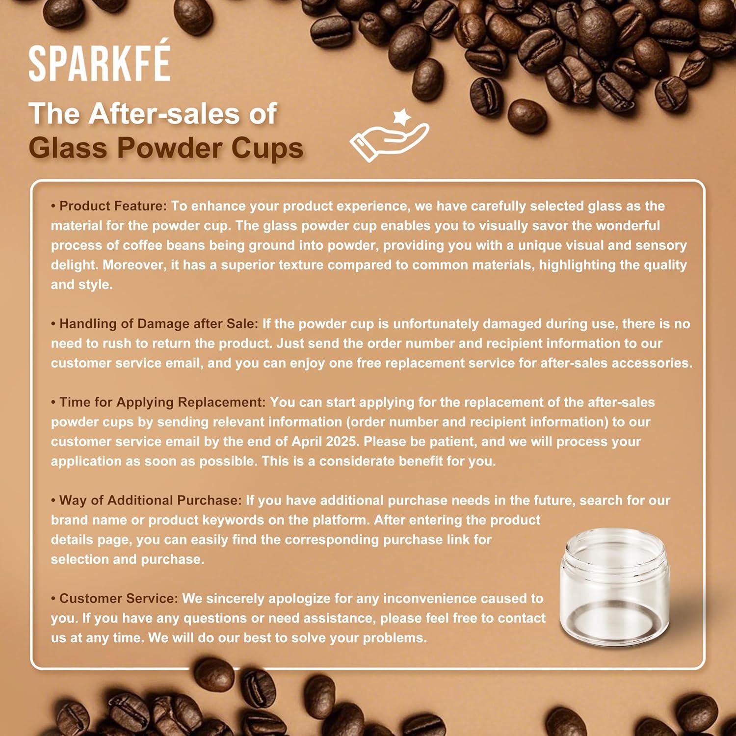 Molino de café eléctrico portátil SPARKFE CGR-S01 580g